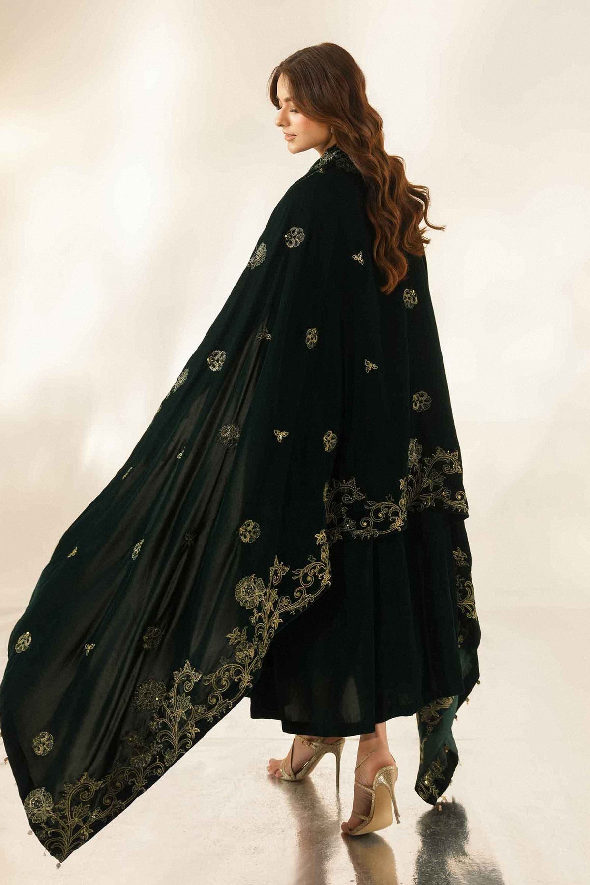 Embroidered Shawl - ST1SE-LUXE26WV1-3