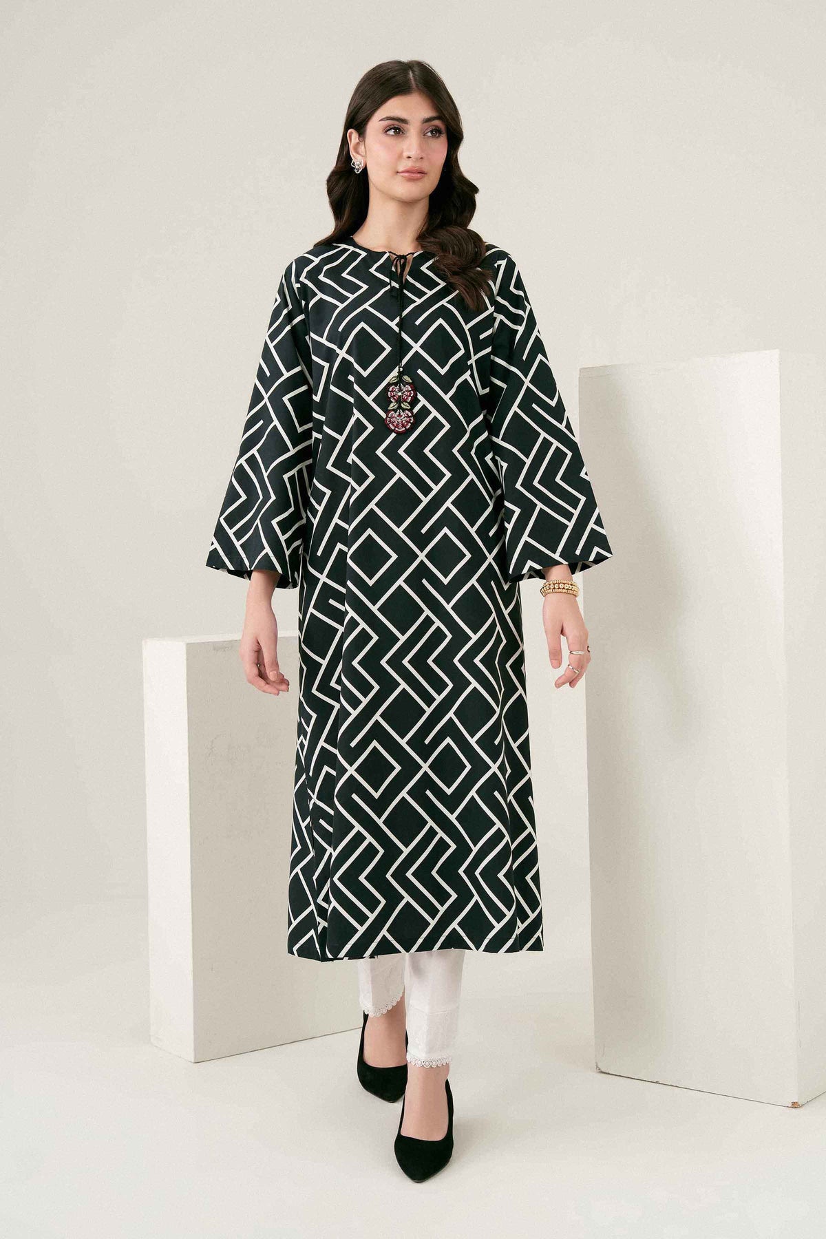 Printed Shirt - ST1SE-PRET26WV1-2 for Women - Pret Collection | Nishat UAE | Shop Online