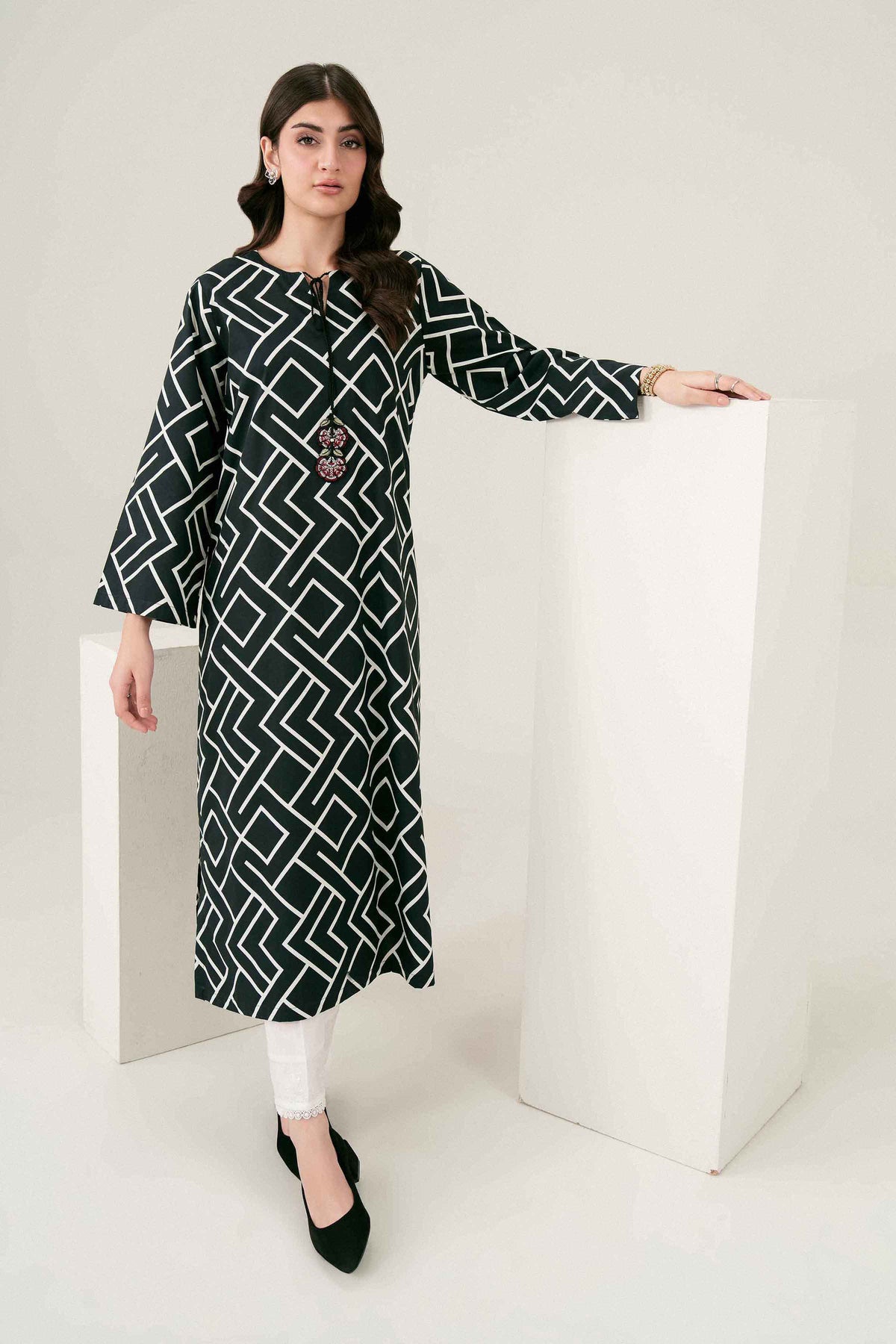 Printed Shirt - ST1SE-PRET26WV1-2 for Women - Pret Collection | Nishat UAE | Shop Online