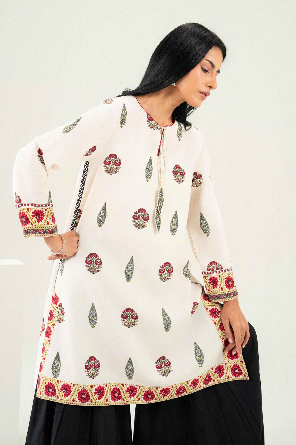 Printed Shirt - ST1SE-PRET26WV1-3  for Women - Pret Collection | Nishat UAE | Shop Online