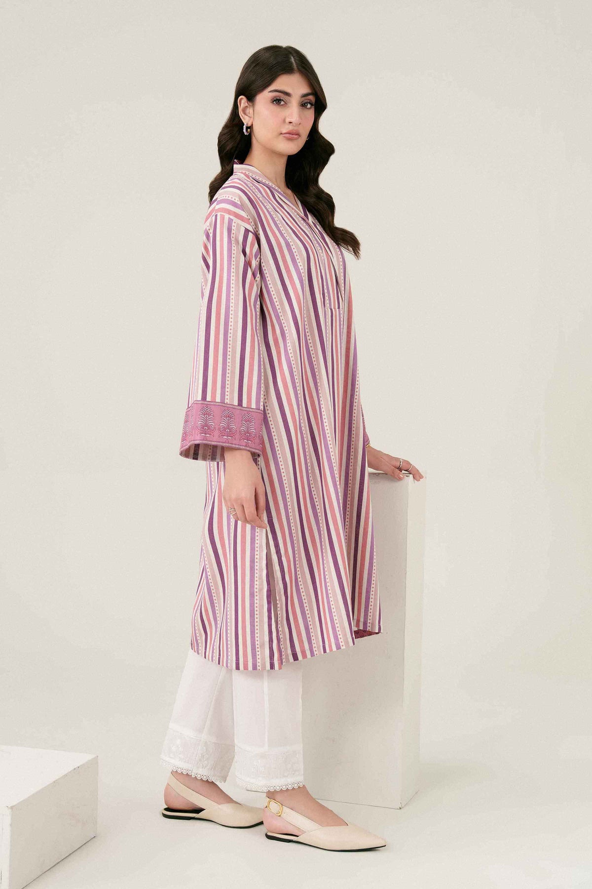 Printed Shirt - ST1SE-PRET26WV1-7 for Women - Pret Collection | Nishat UAE | Shop Online