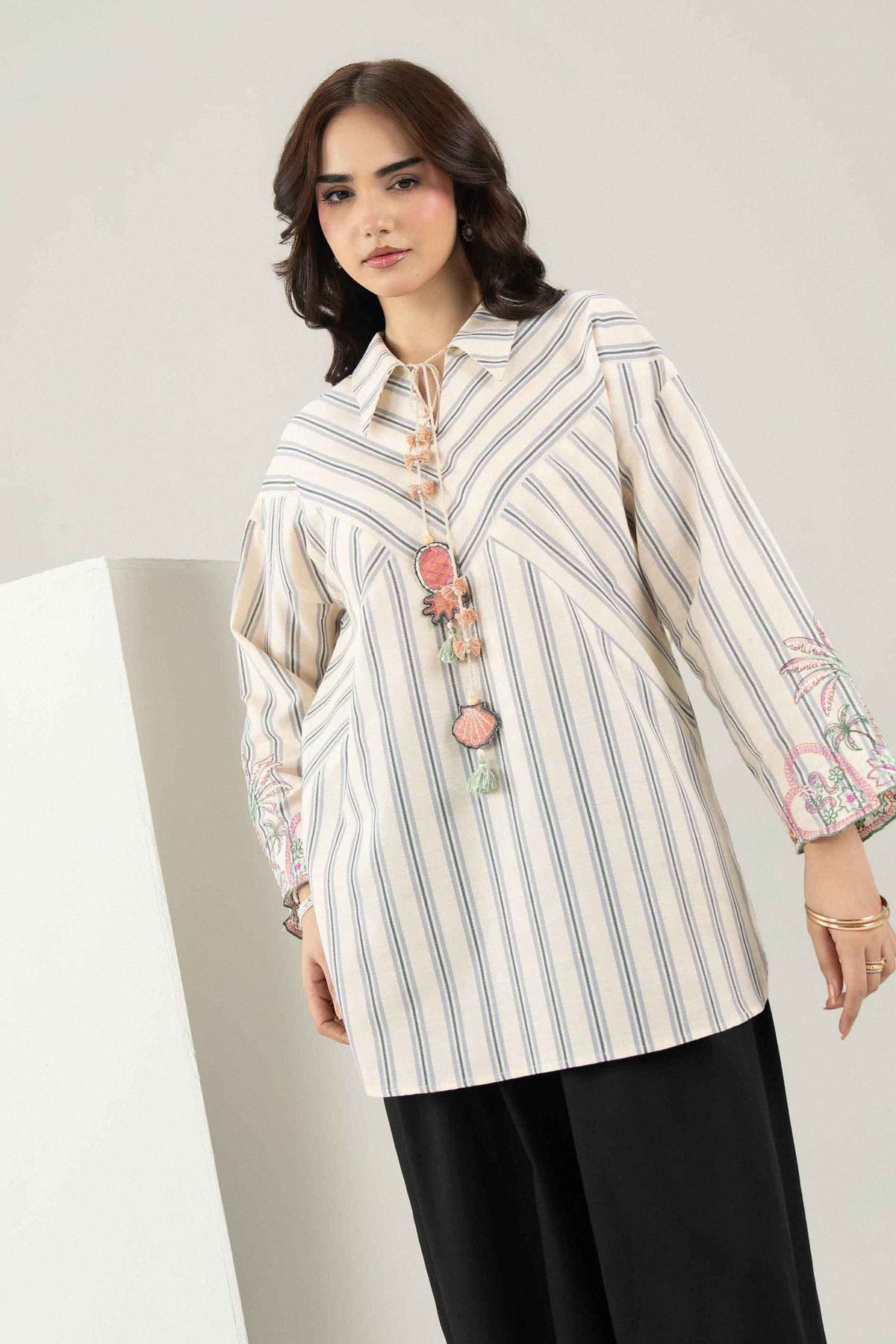 Printed Embroidered Tunic - ST1SE-PRET26WV2-11