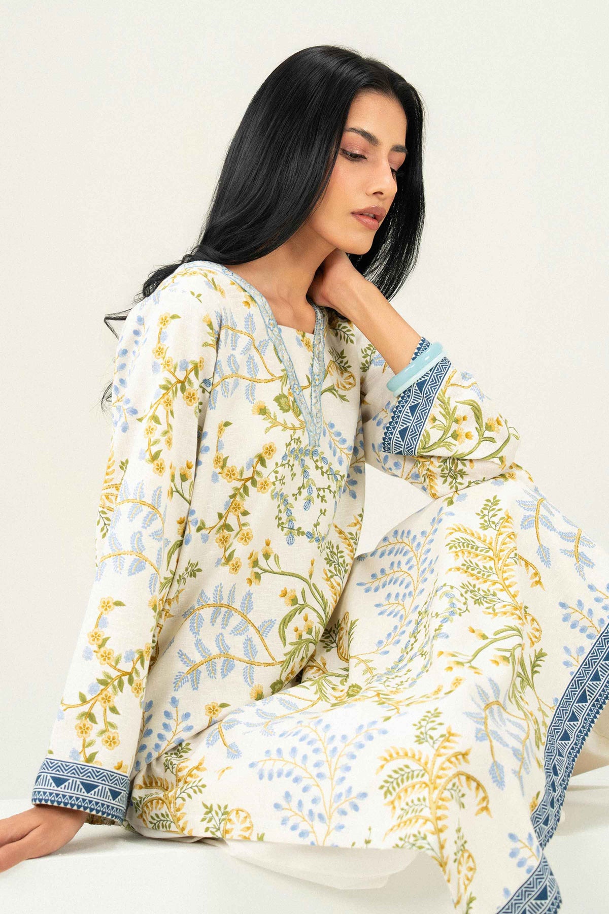 Printed Embroidered Shirt - ST1SE-PRET26WV2-2 for, - Pret Collection | Nishat | Shop Online 