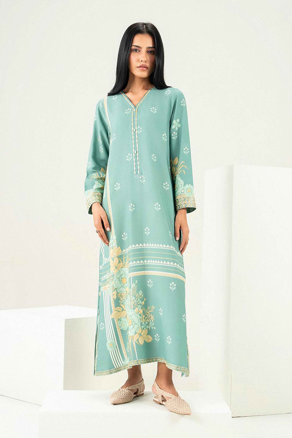 Printed Embroidered Shirt - ST1SE-PRET26WV2-22