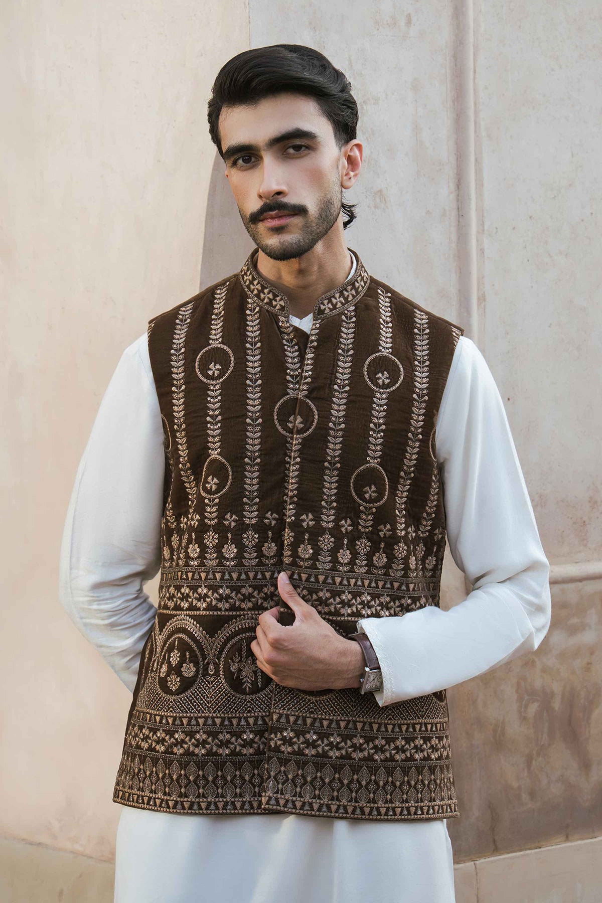 Embroidered Waistcoat - ST1WE-NAQ26WV1-3