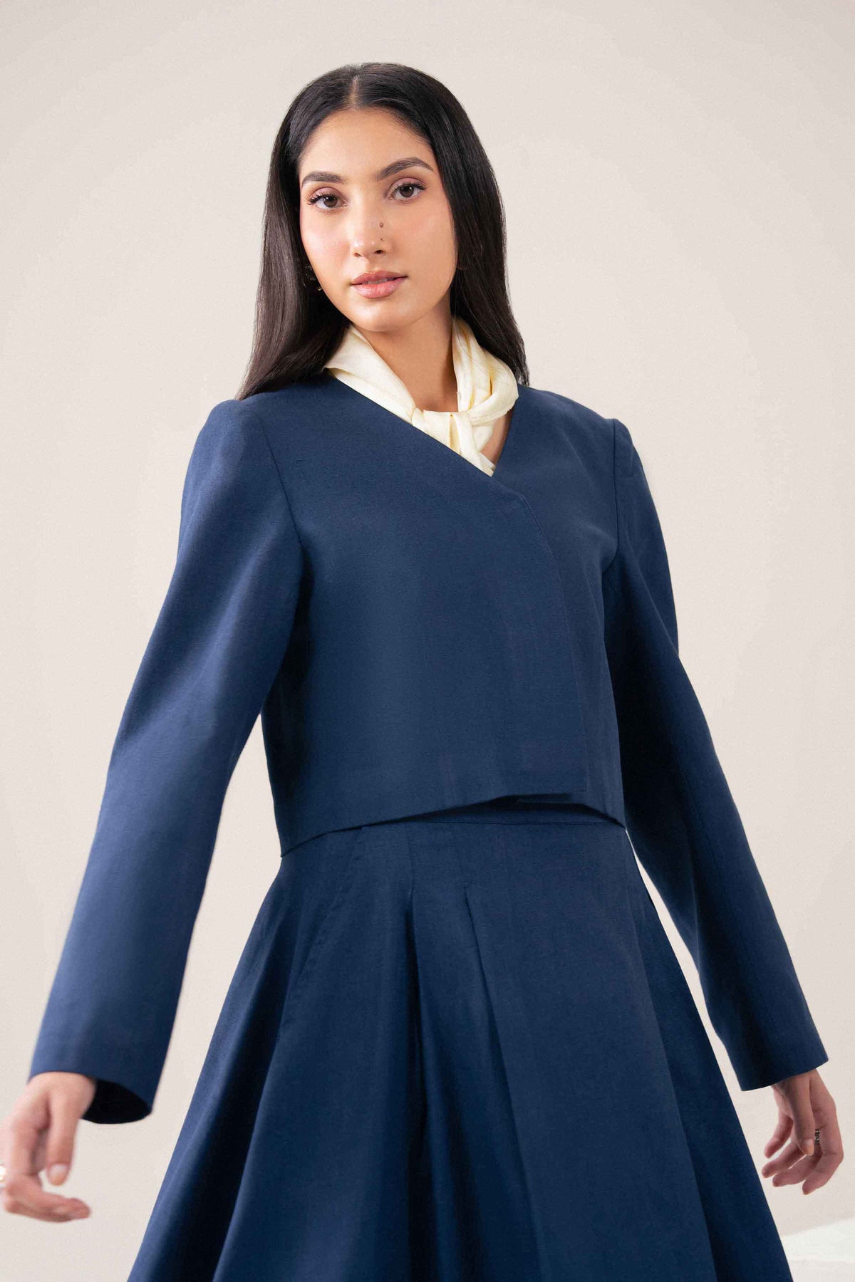 Blue 2-Piece Solid Suit in Yarn Dyed ready-to-wear
