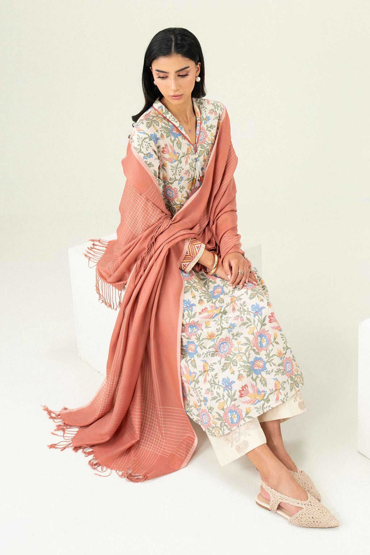2 Piece - Printed Embroidered Suit - ST2SD-PRET26WV2-5 for, - Pret Collection | Nishat | Shop Online 