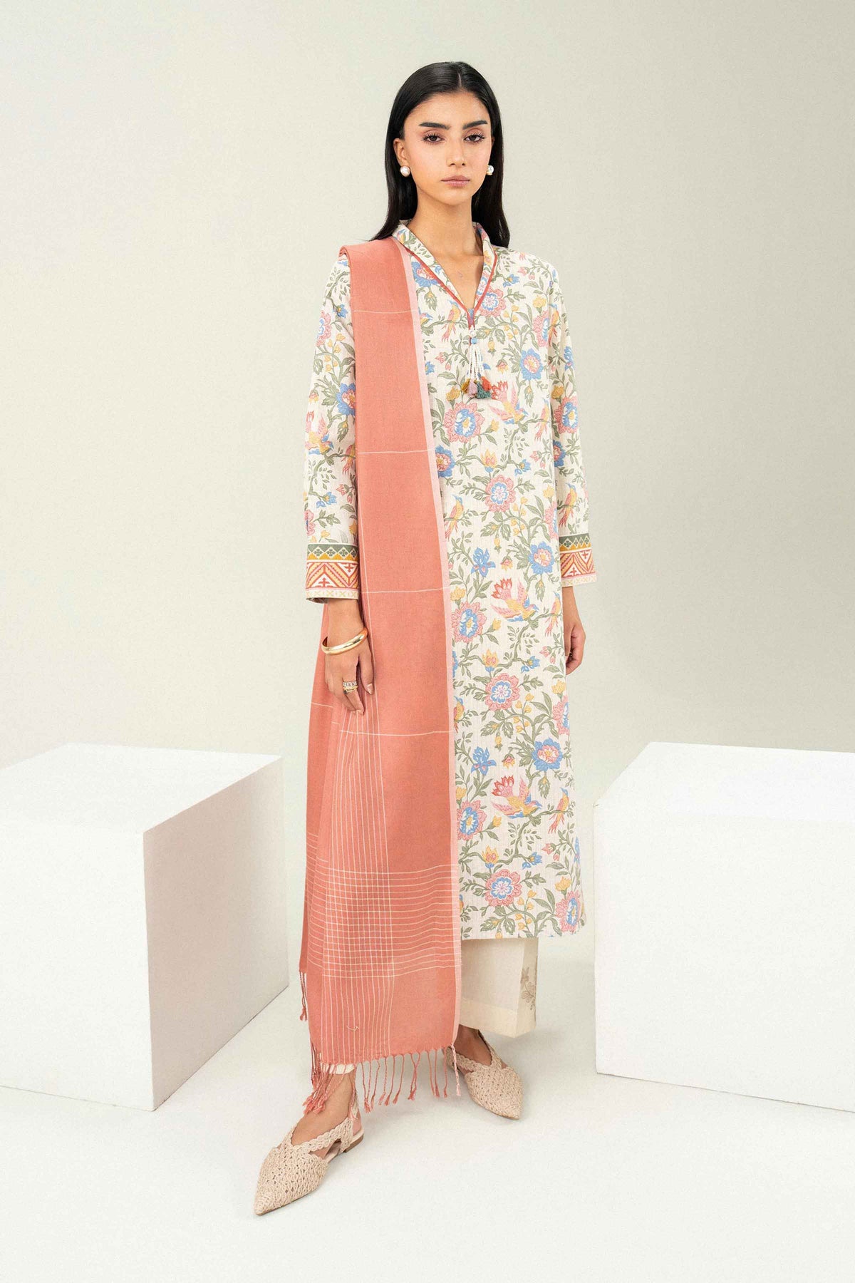 2 Piece - Printed Embroidered Suit - ST2SD-PRET26WV2-5 for, - Pret Collection | Nishat | Shop Online 