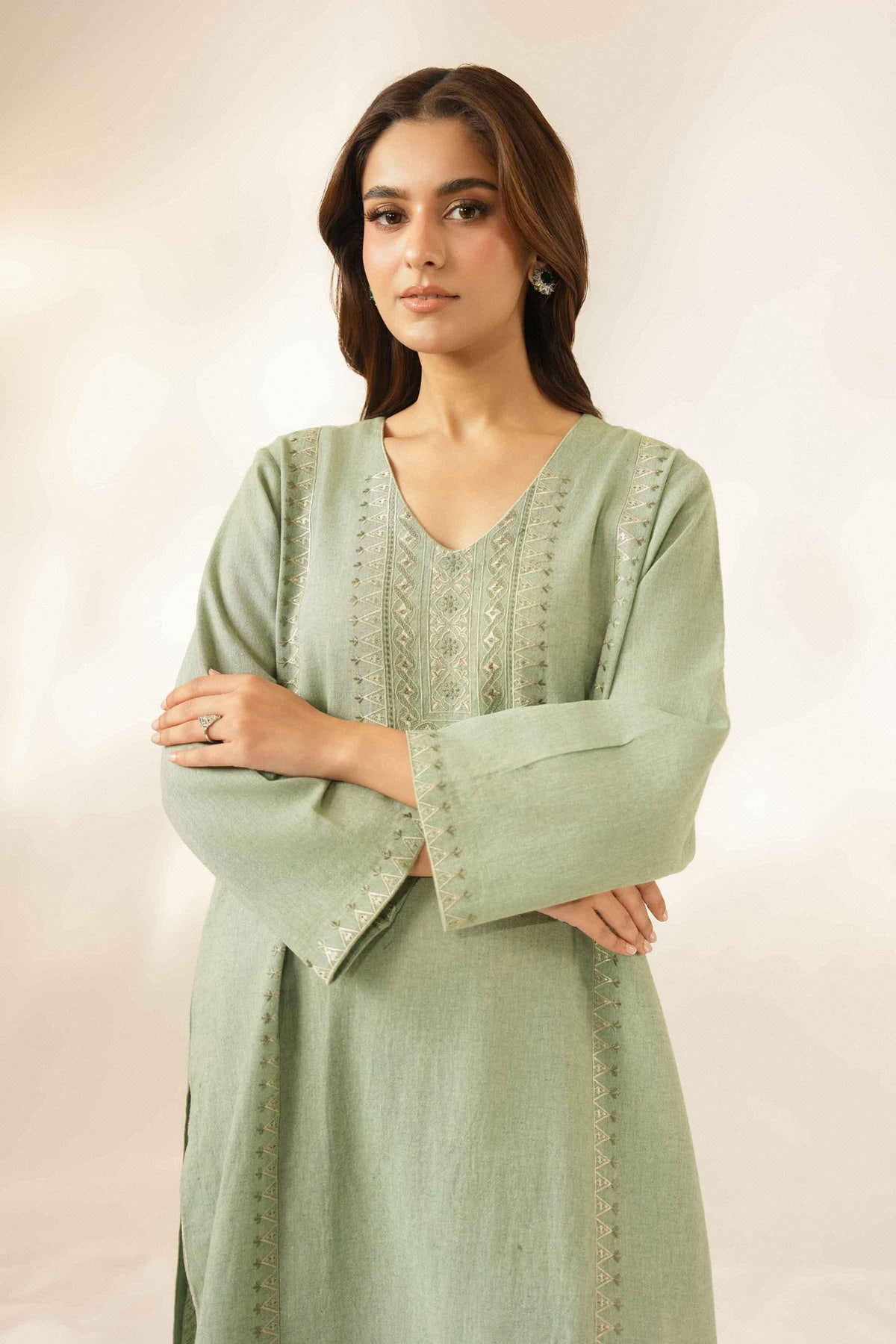 2 Piece -  Embroidered Suit - ST2STE-LUXE26WV1-25
