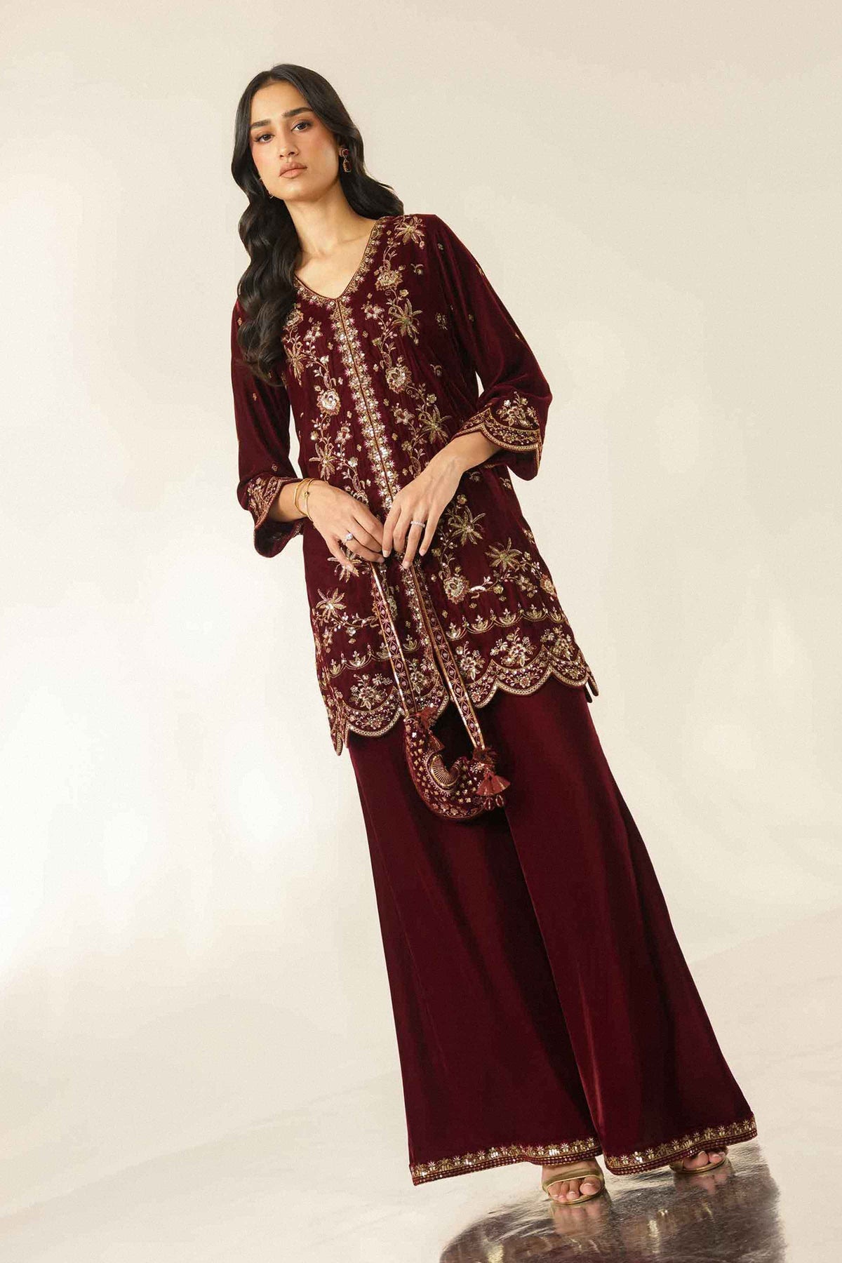 2 Piece - Embroidered Suit - ST2STE-LUXE26WV2-45 for, - Pret Collection | Nishat | Shop Online 