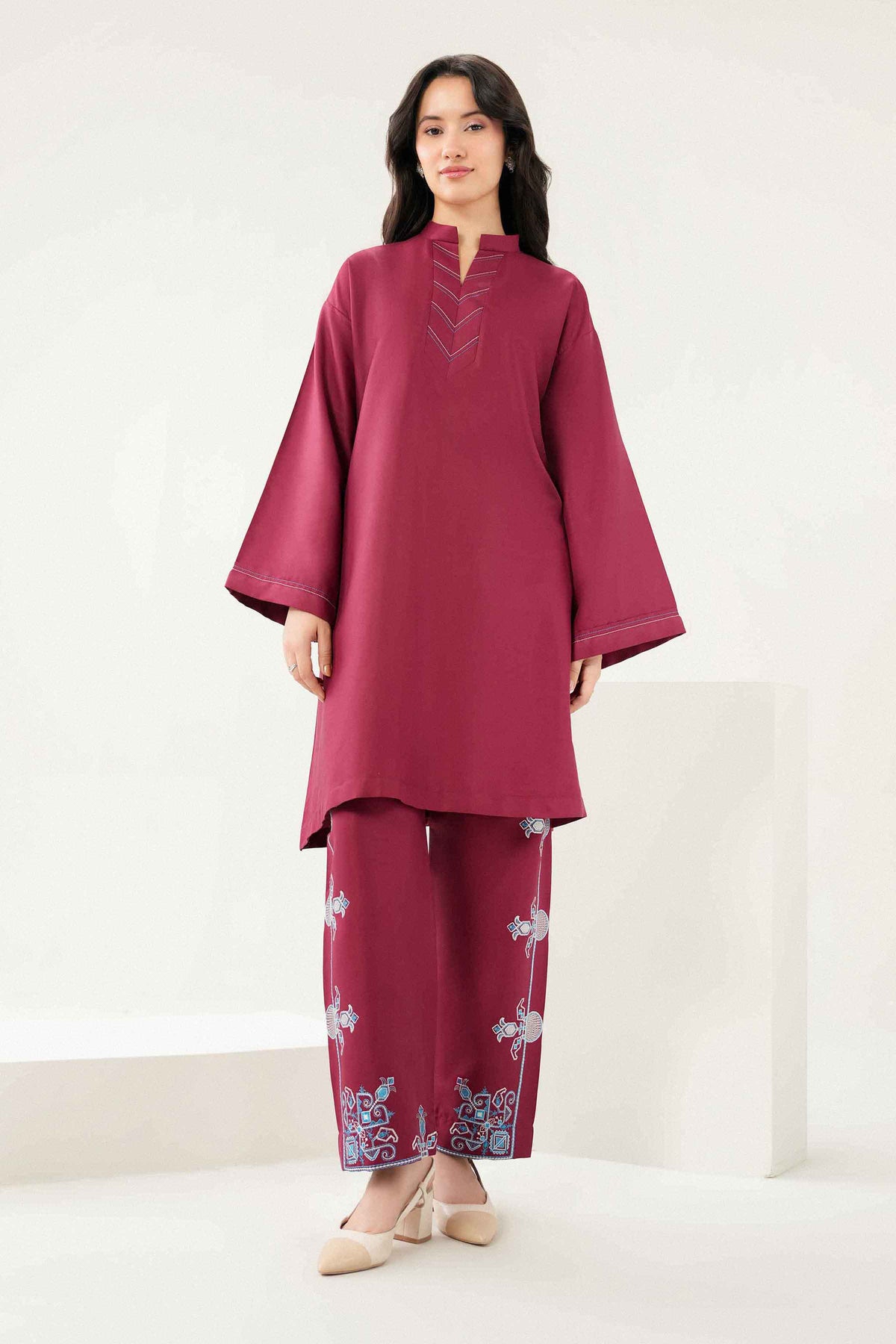 2-Piece Embroidered Suit in Twill ready-to-wear