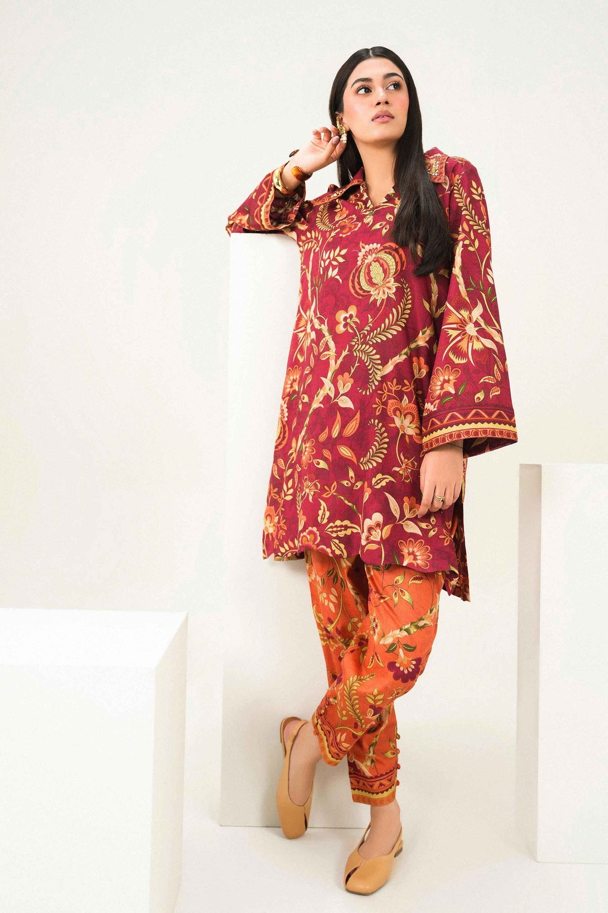 2 Piece - Printed Embroidered Suit - ST2STE-PRET26WV1-7 for, - Pret Collection | Nishat | Shop Online 
