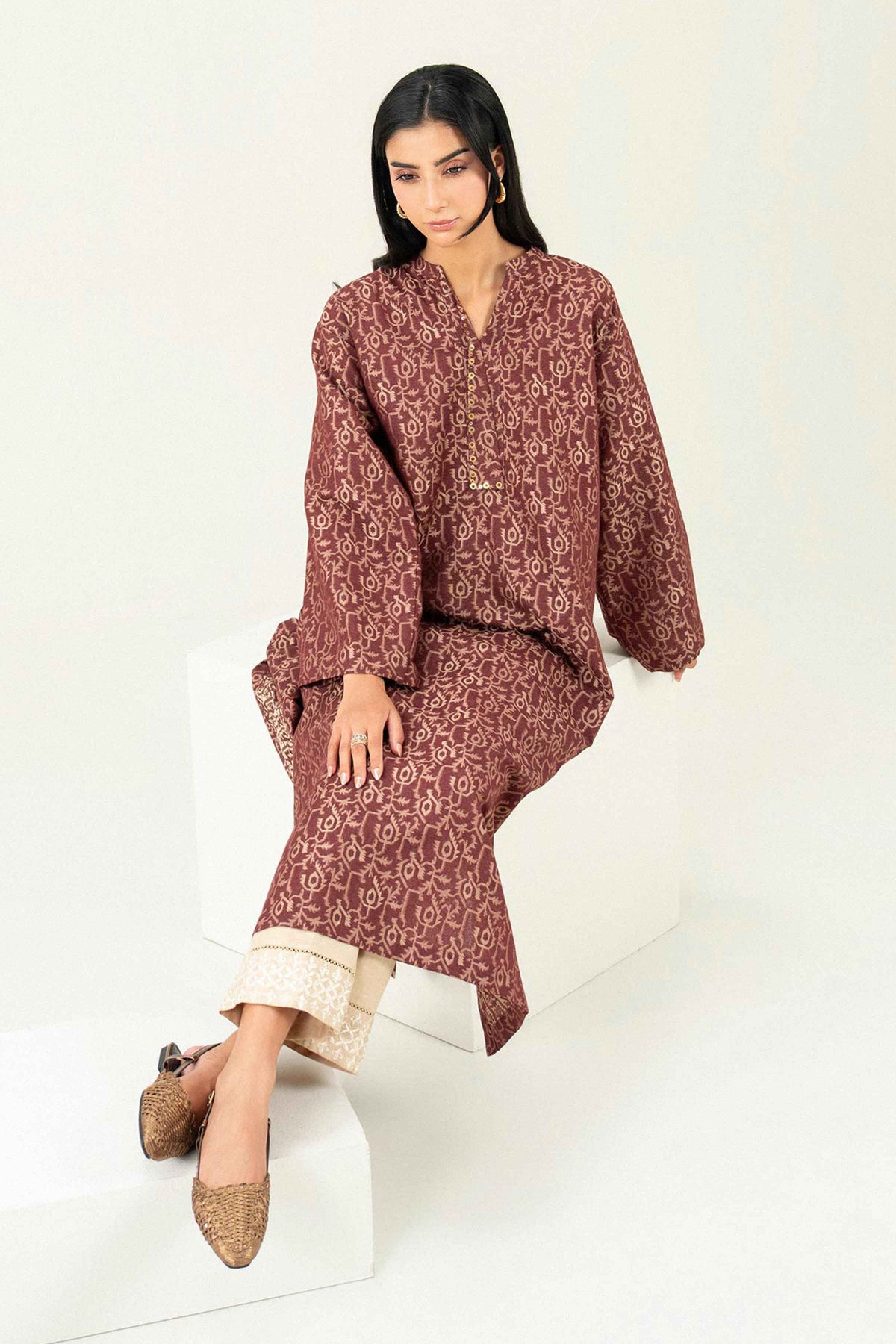 2 Piece - Embroidered Suit - ST2STE-PRET26WV2-11   (trouser fab mis) for, - Pret Collection | Nishat | Shop Online 
