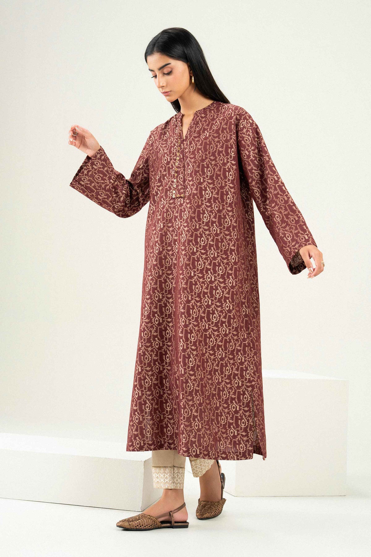 2 Piece - Embroidered Suit - ST2STE-PRET26WV2-11   (trouser fab mis) for, - Pret Collection | Nishat | Shop Online 