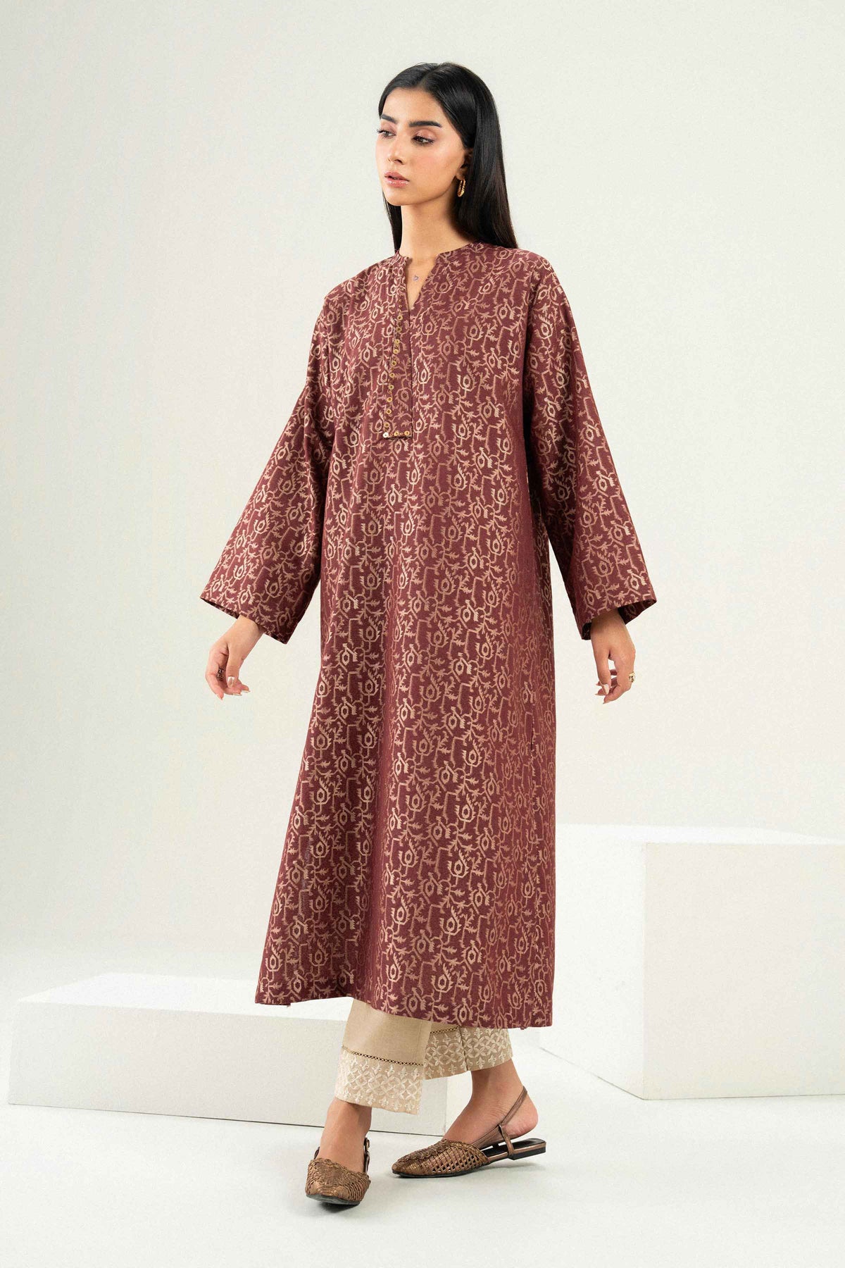 2 Piece - Embroidered Suit - ST2STE-PRET26WV2-11   (trouser fab mis) for, - Pret Collection | Nishat | Shop Online 