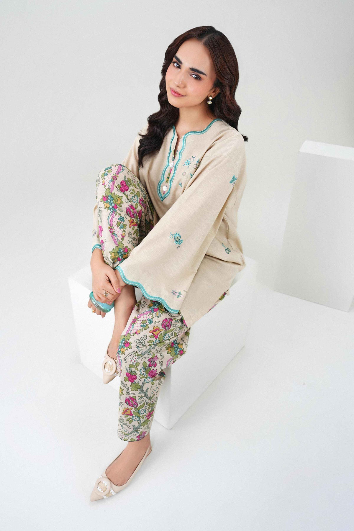 2 Piece - Printed Embroidered Suit - ST2STE-PRET26WV2-23 for, - Pret Collection | Nishat | Shop Online 