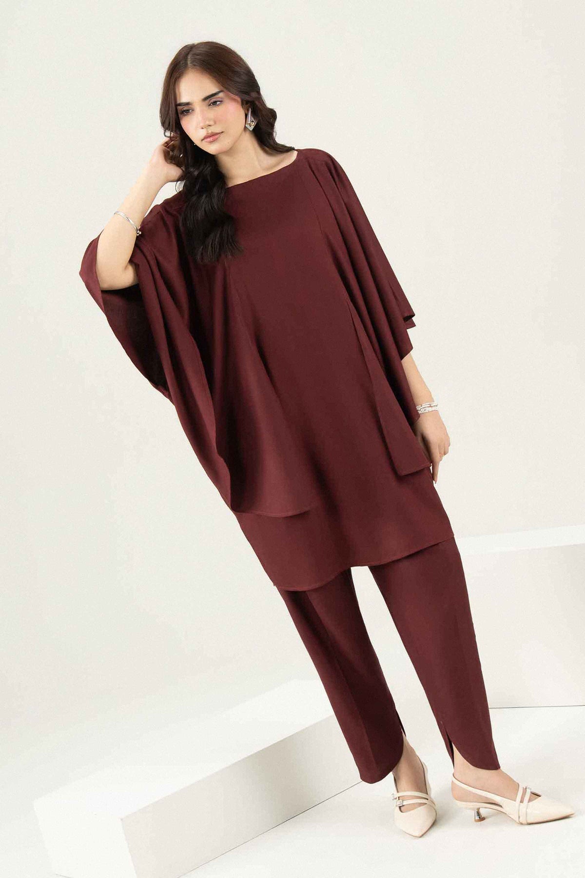 Purple 2-Piece Solid Suit in Linen ready-to-wear