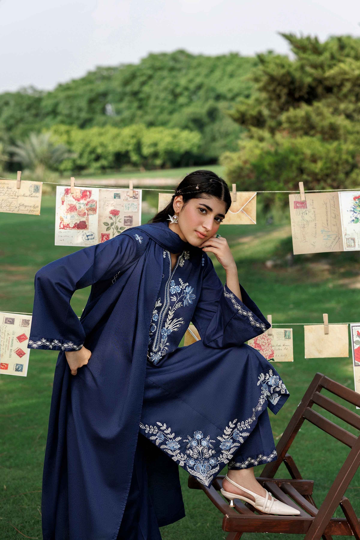 3 Piece - Embroidered Suit - ST3PE-PRET26WV1-23