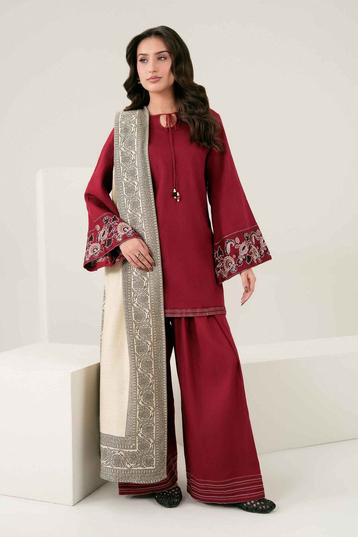 3-Piece Embroidered Suit in Twill ready-to-wear