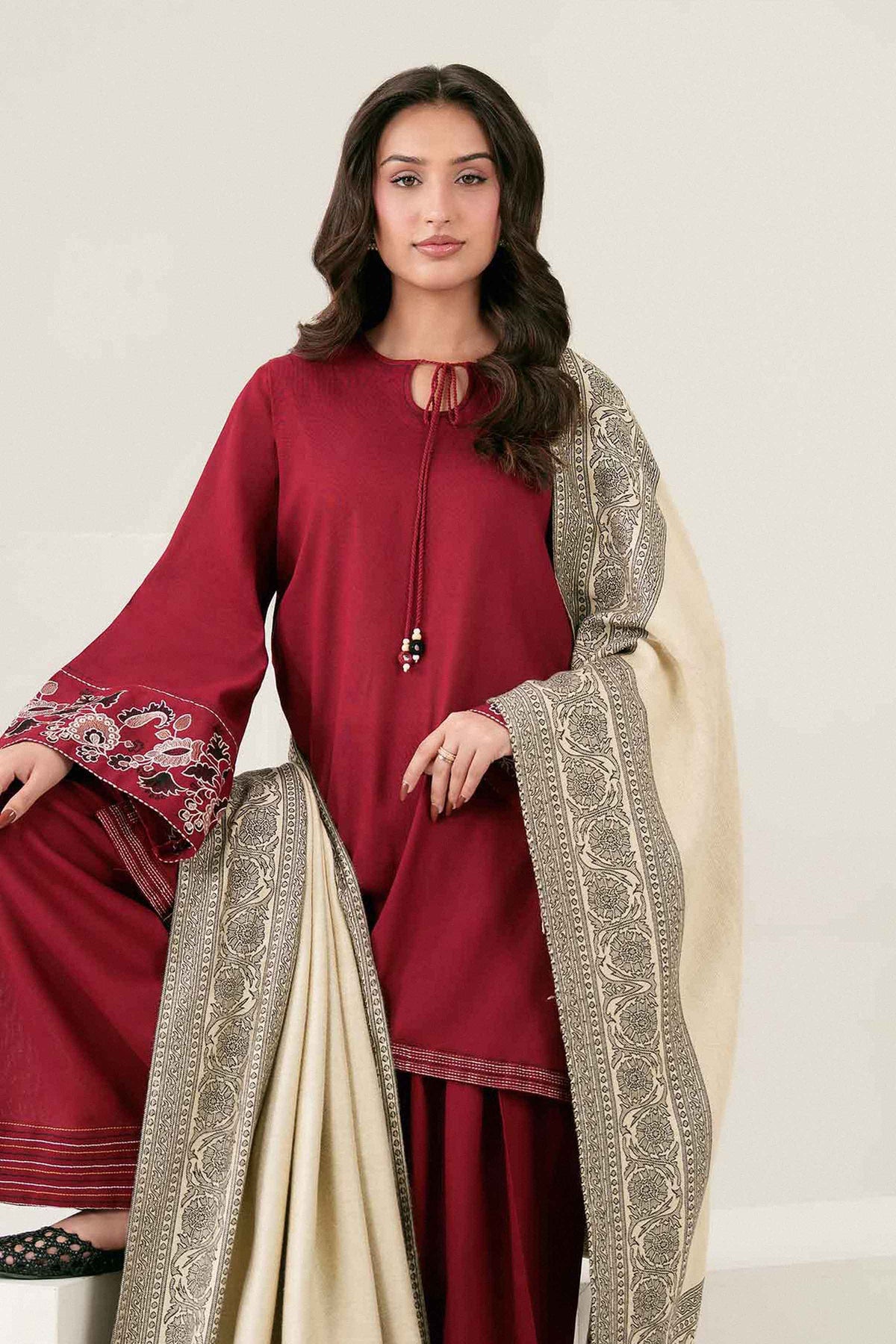 3-Piece Embroidered Suit in Twill ready-to-wear