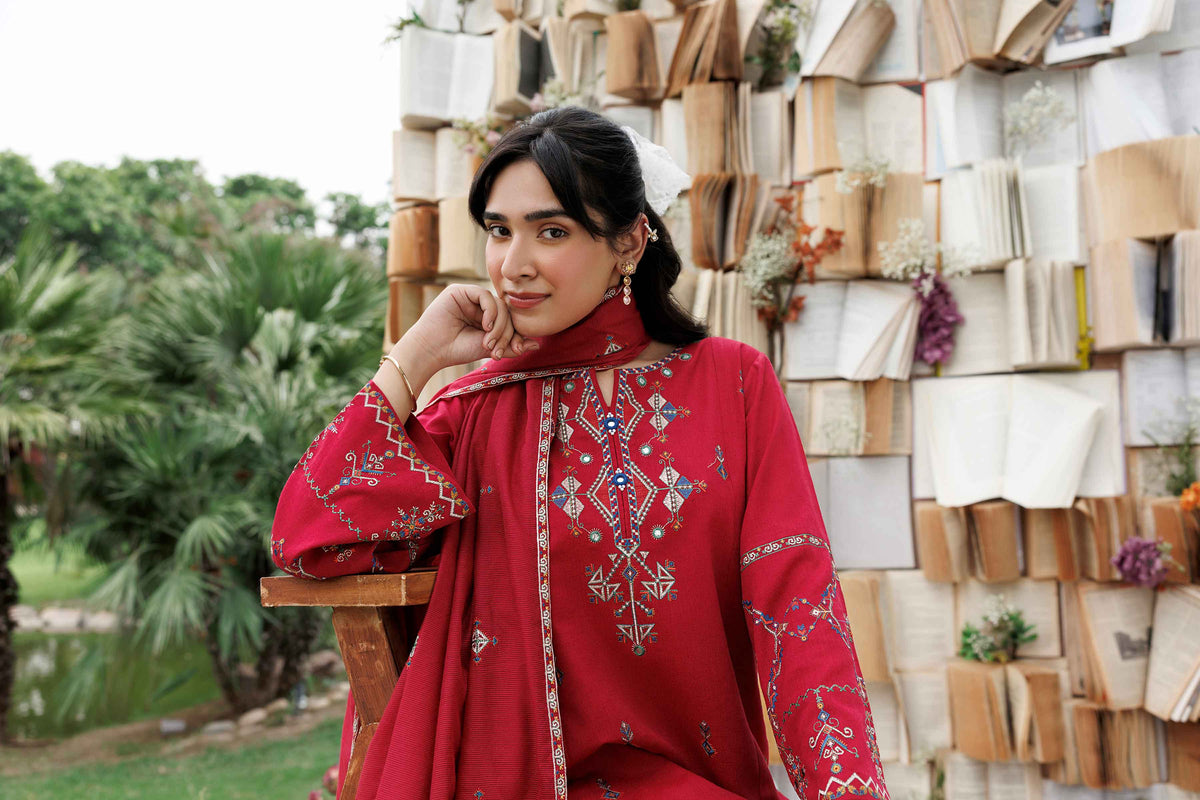 3 Piece - Embroidered Suit - ST3PE-PRET26WV2-30