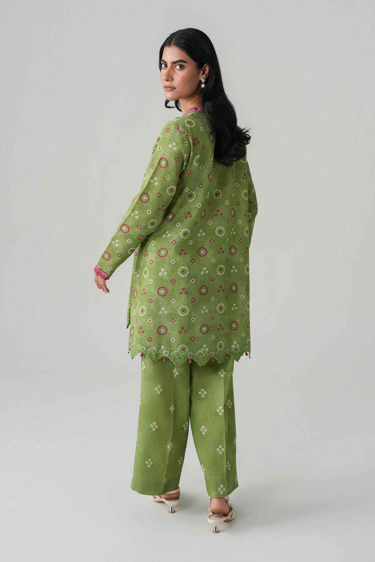 2 Piece - Printed Embroidered Suit - U2STE-NISHA26WV1-52