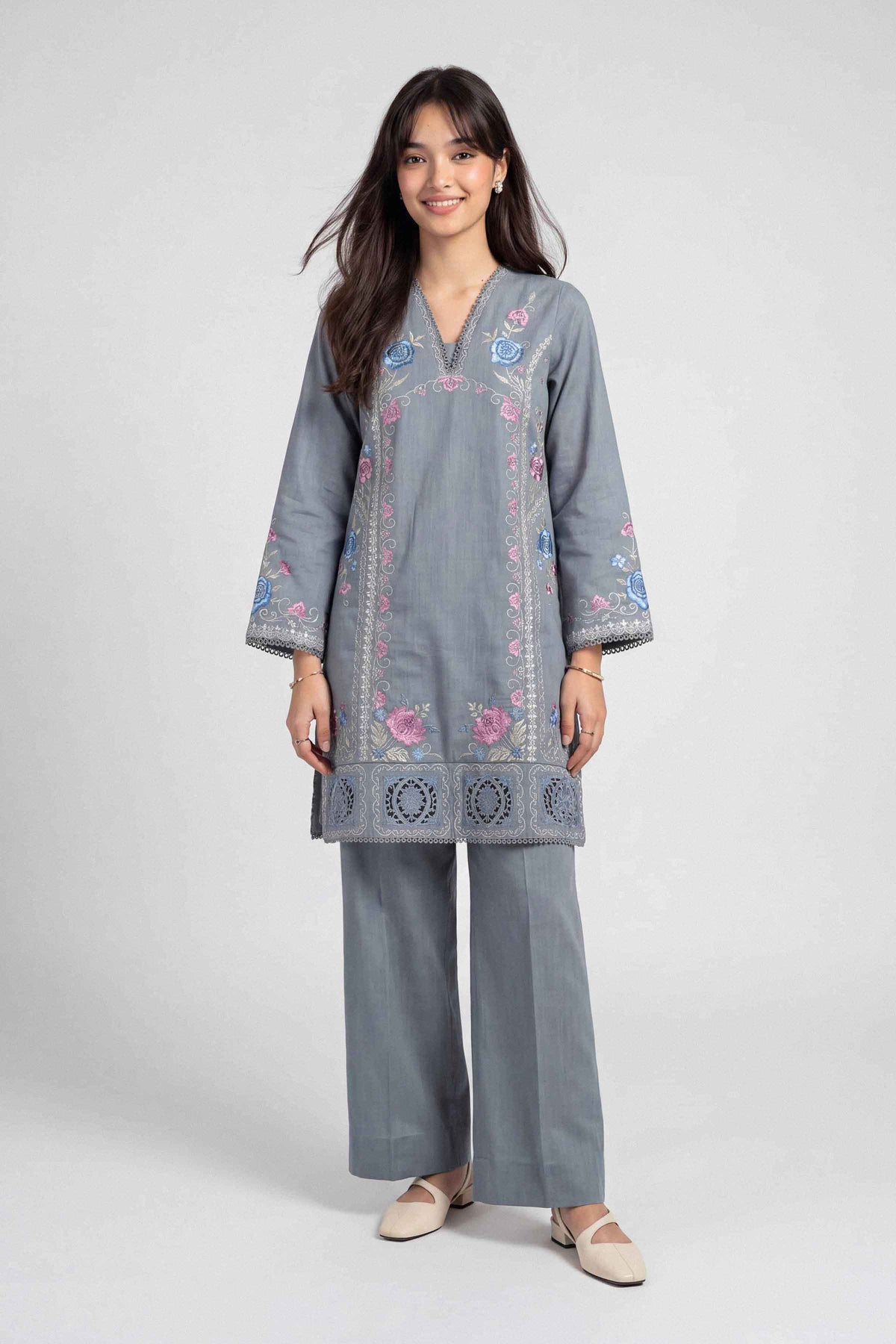 2 Piece - Embroidered Suit - U2STE-NISHA26WV1-81