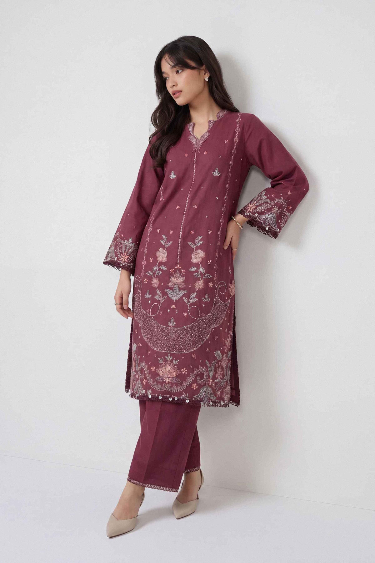 2 Piece - Embroidered Suit - U2STE-NISHA26WV1-89