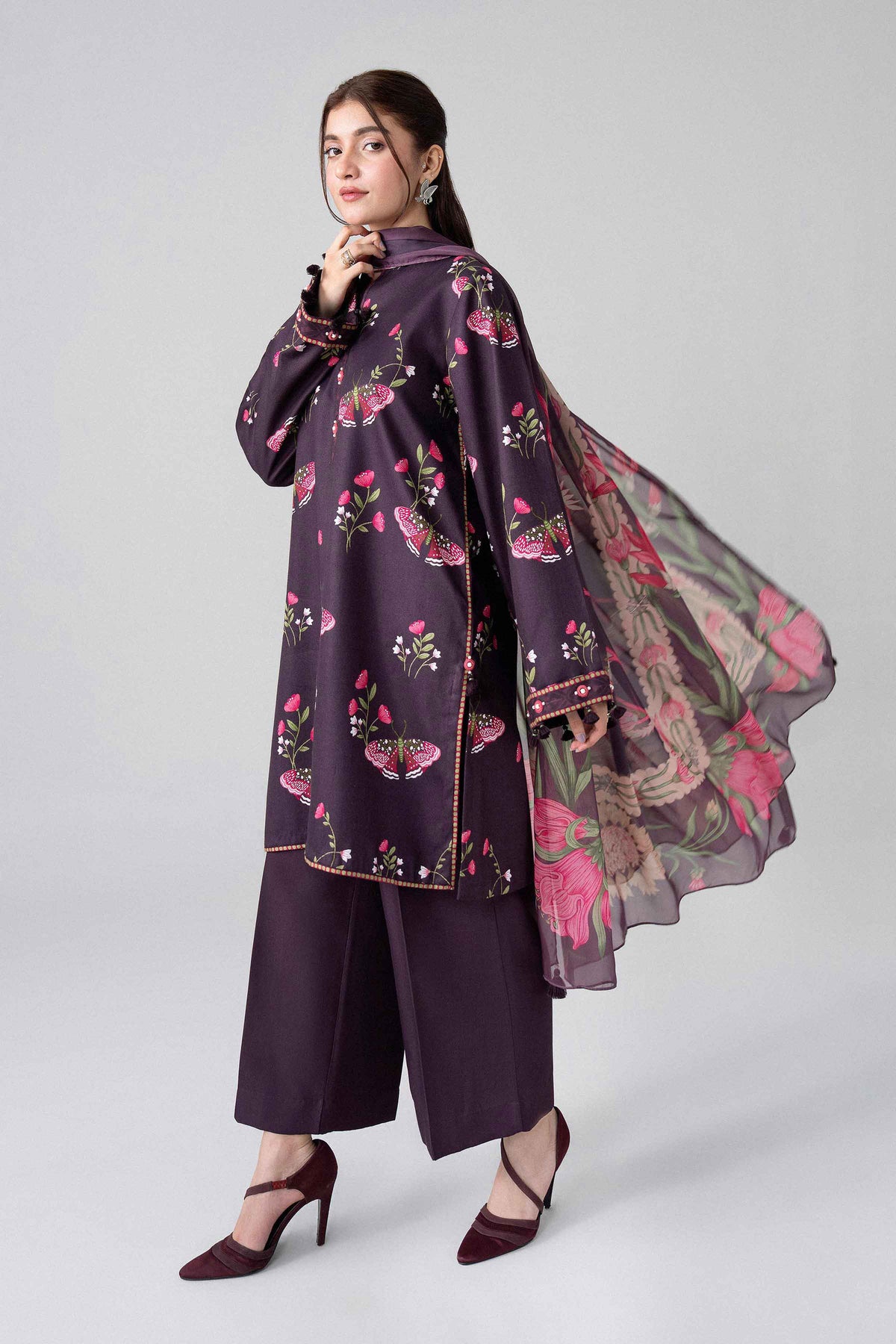 3 Piece - Digital Printed Suit - U3P-NISHA26WV1-1 for, - Unstitched Collection | Nishat | Shop Online