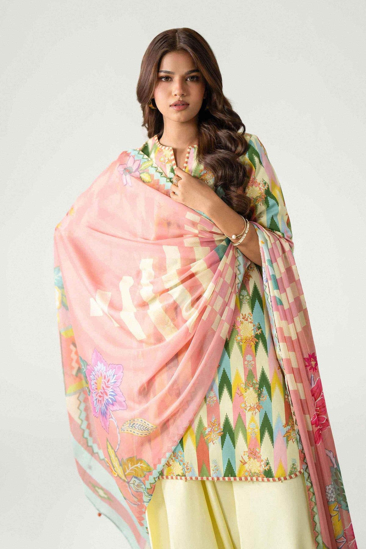 3 Piece - Digital Printed Suit - U3P-NISHA26WV1-13