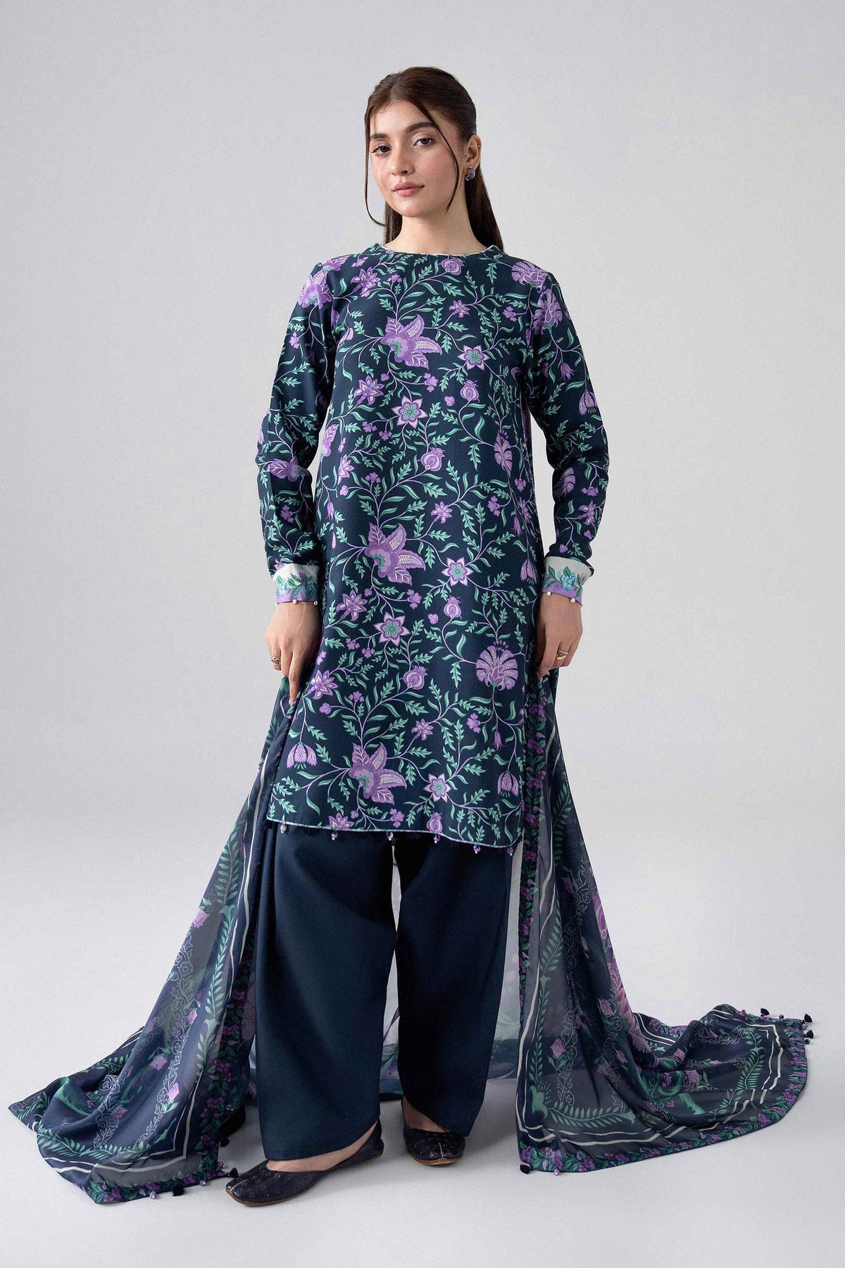 3 Piece - Digital Printed Suit - U3P-NISHA26WV1-2