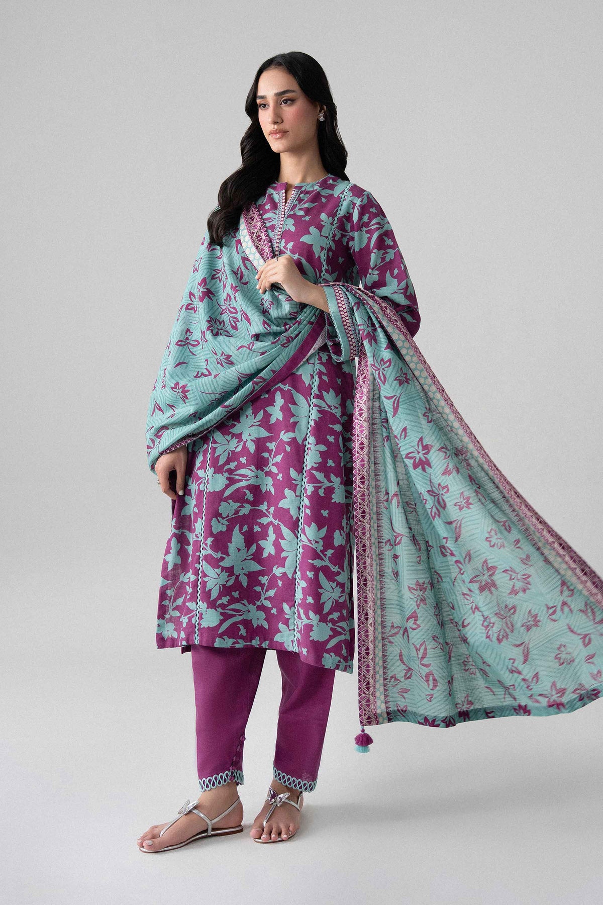 3 Piece - Printed Suit - U3P-NISHA26WV1-23