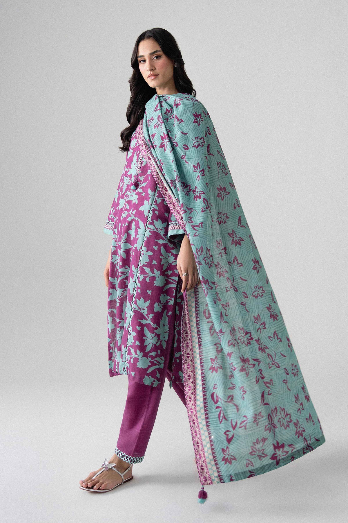 3 Piece - Printed Suit - U3P-NISHA26WV1-23
