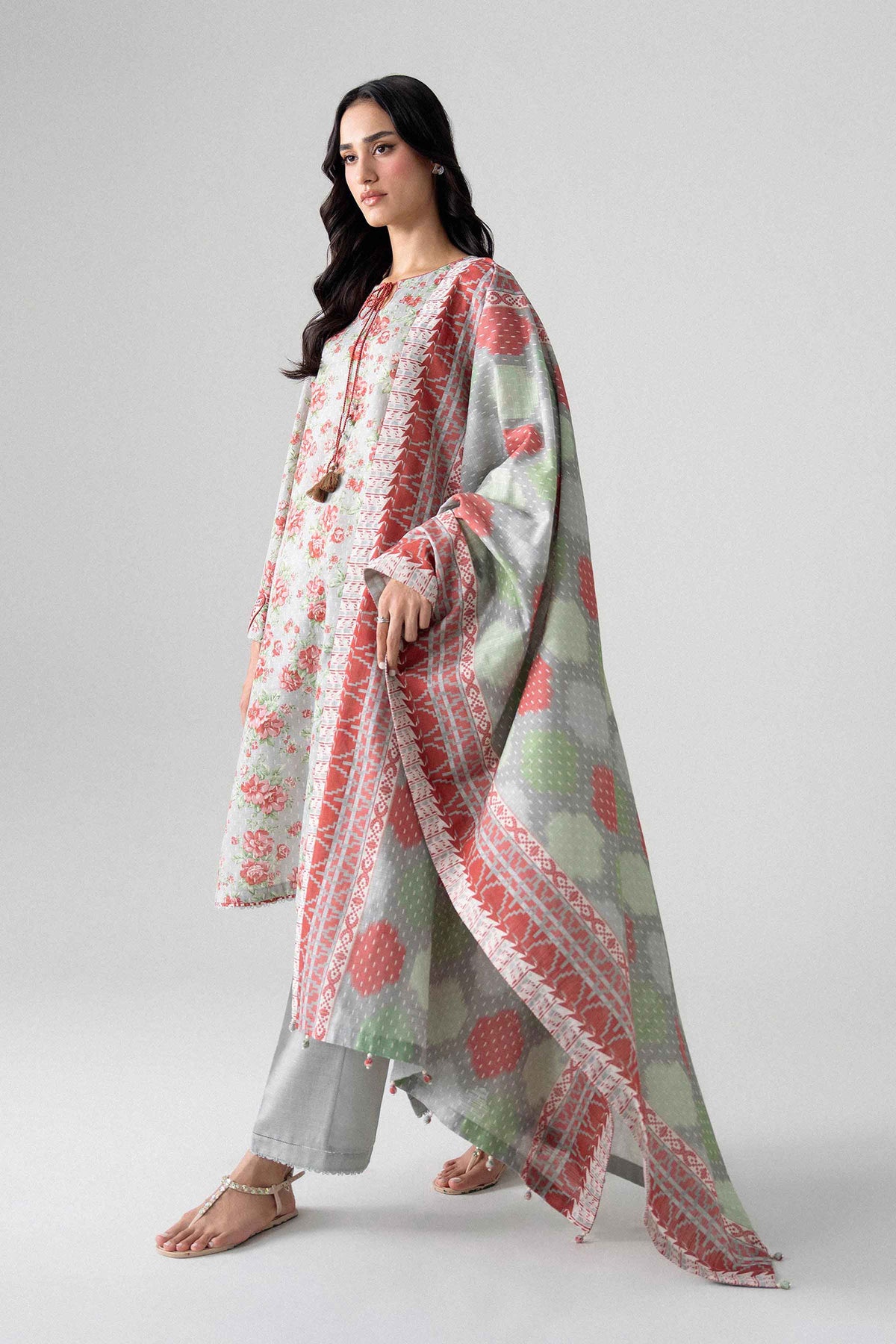 3 Piece - Printed Suit - U3P-NISHA26WV1-27