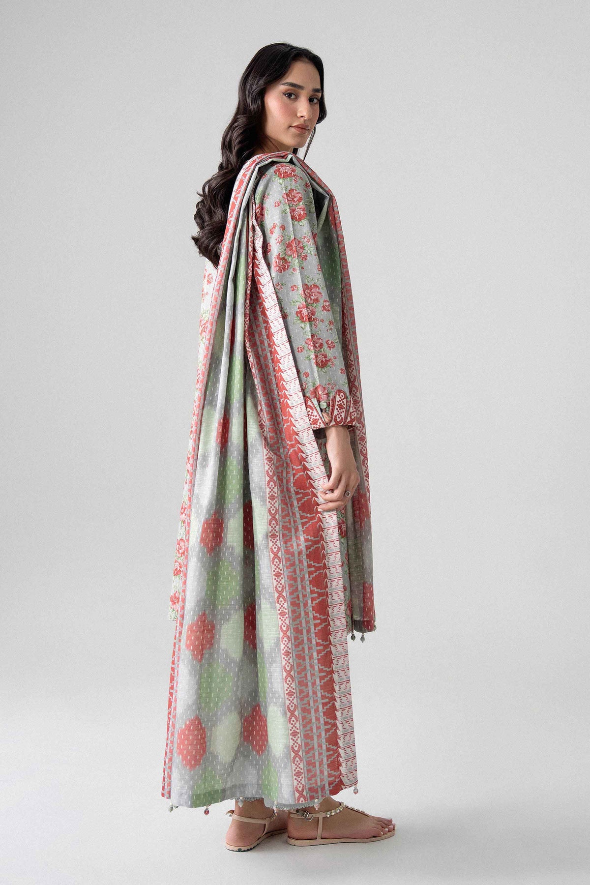 3 Piece - Printed Suit - U3P-NISHA26WV1-27