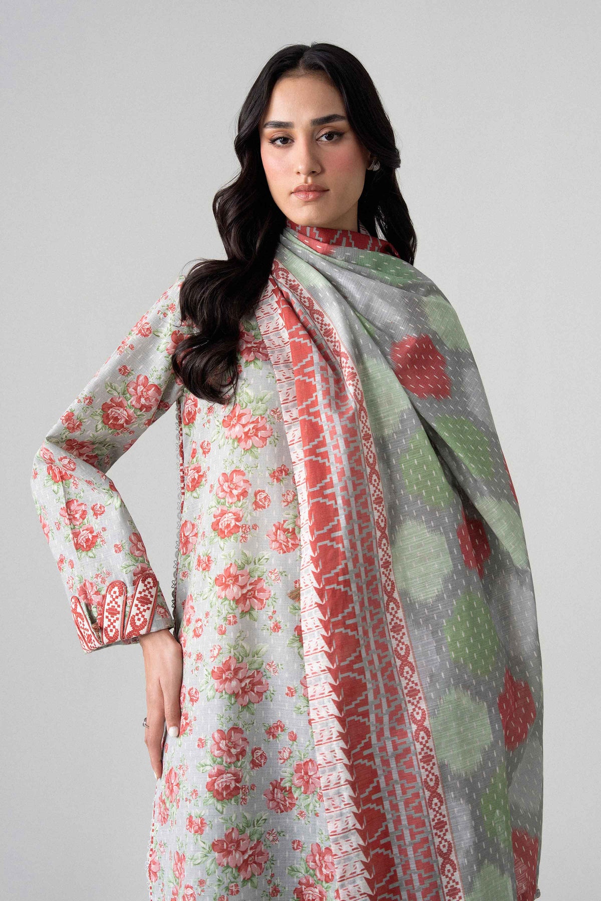 3 Piece - Printed Suit - U3P-NISHA26WV1-27