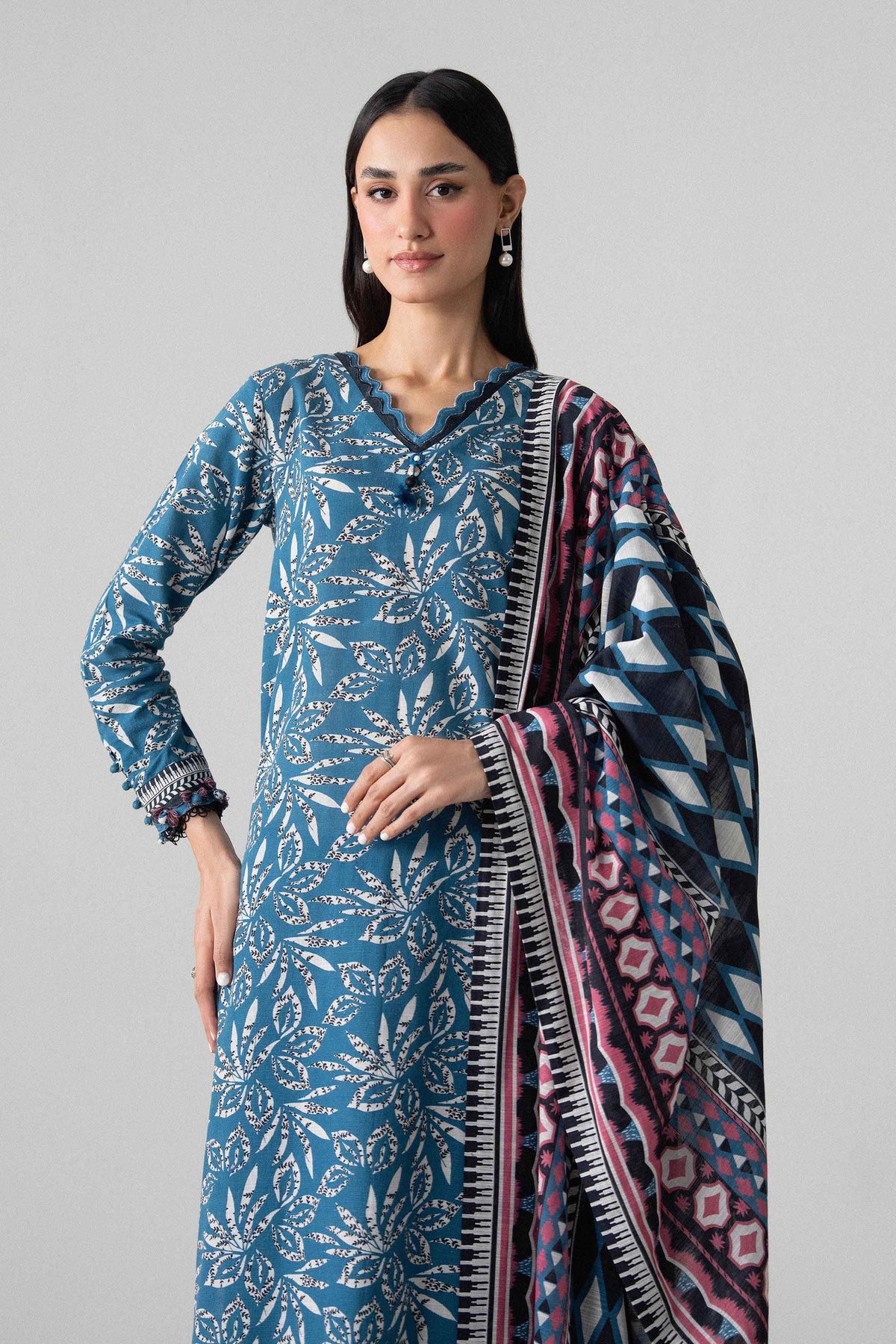 3 Piece - Printed Suit - U3P-NISHA26WV1-30