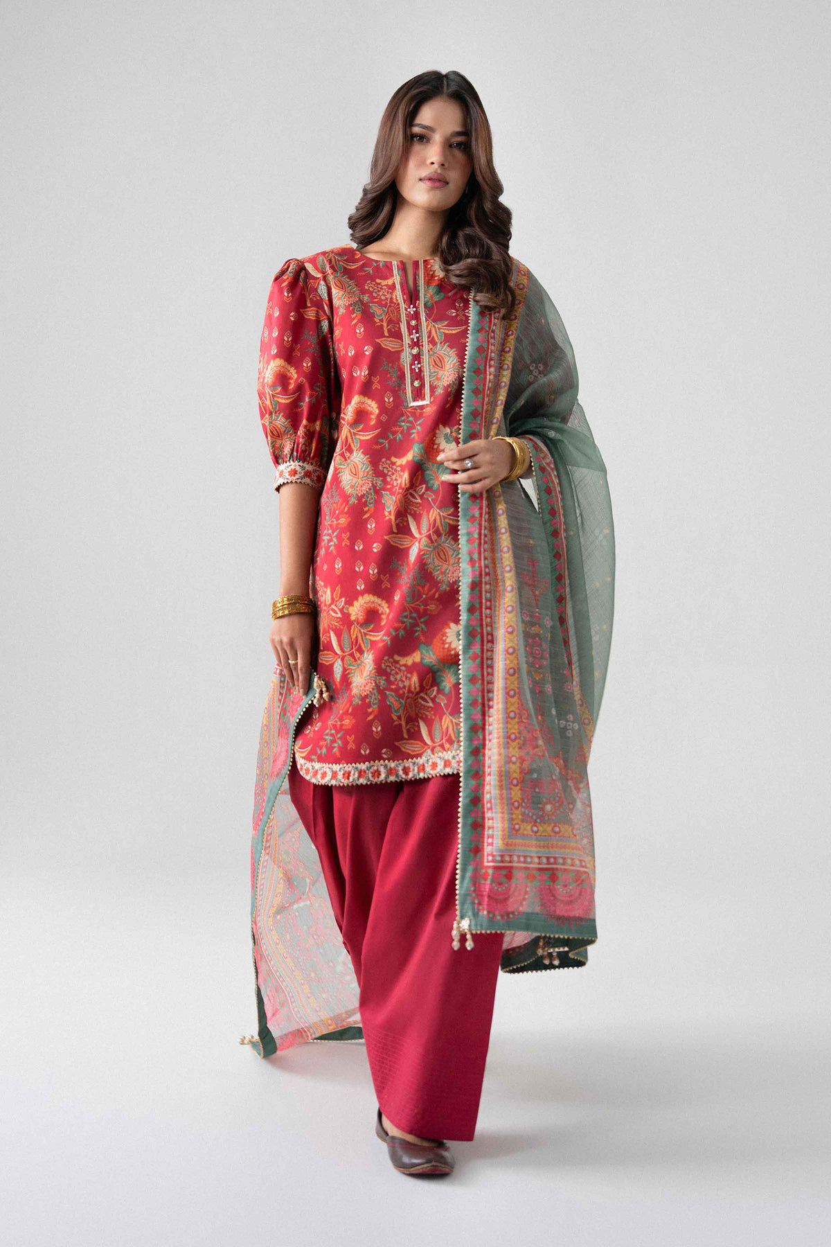 3 Piece - Digital Printed Suit - U3P-NISHA26WV1-38 for, - Unstitched Collection | Nishat | Shop Online