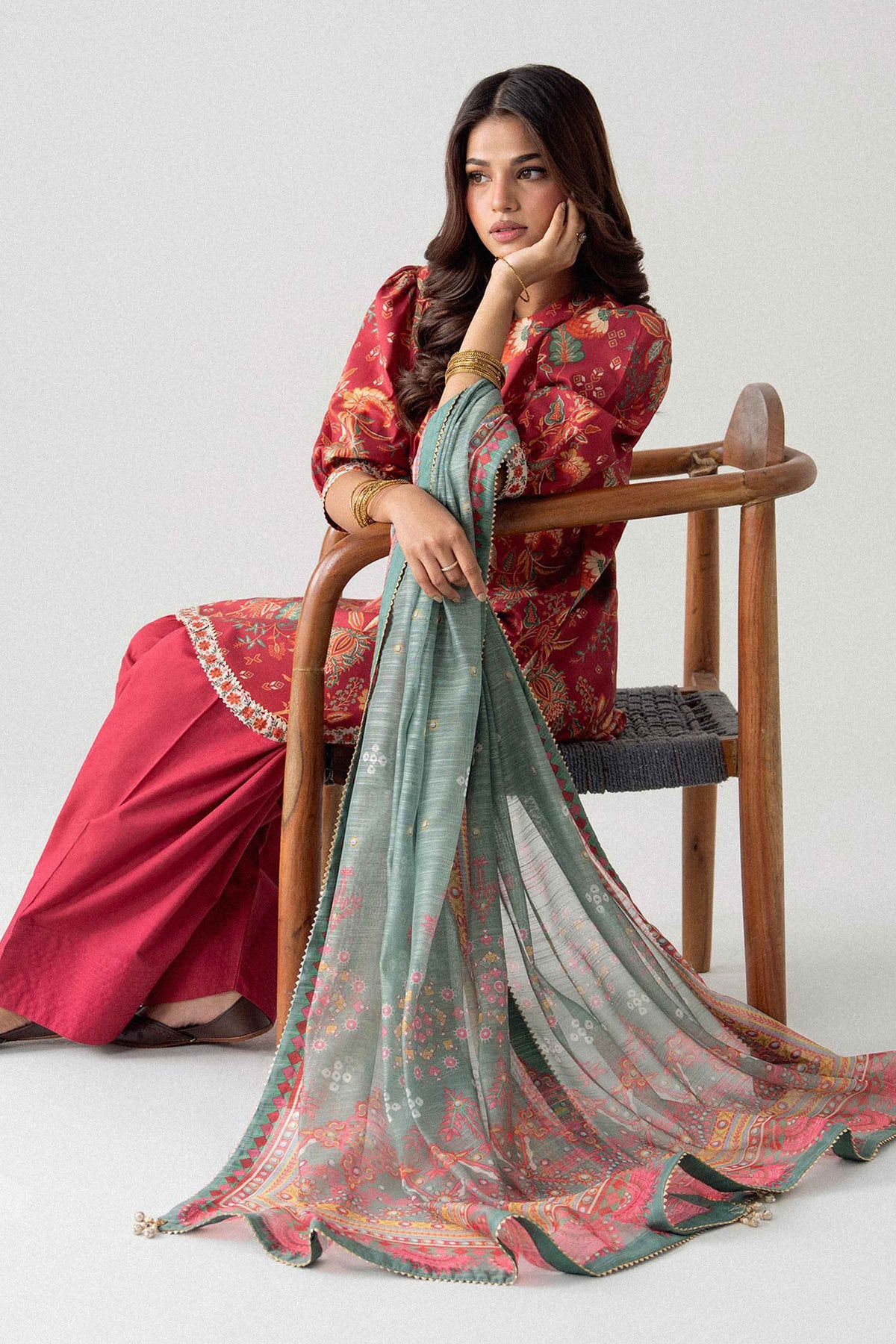 3 Piece - Digital Printed Suit - U3P-NISHA26WV1-38