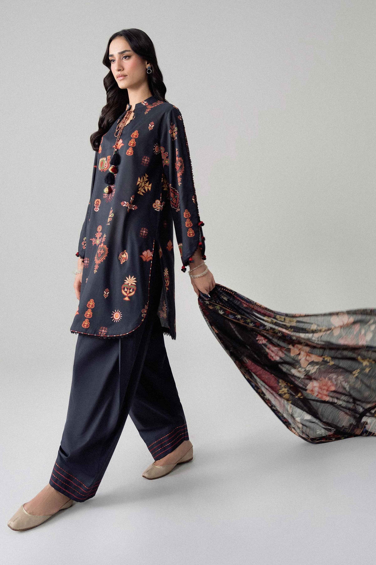 3 Piece - Digital Printed Suit - U3P-NISHA26WV1-41 for, - Unstitched Collection | Nishat | Shop Online