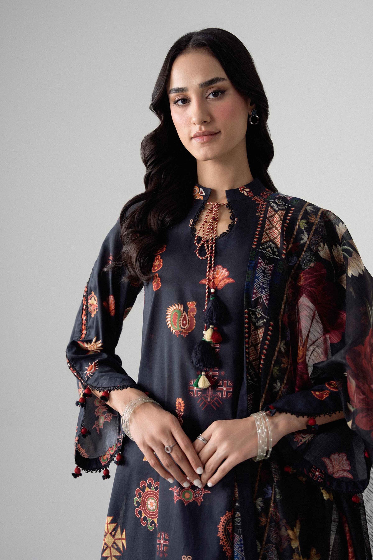3 Piece - Digital Printed Suit - U3P-NISHA26WV1-41