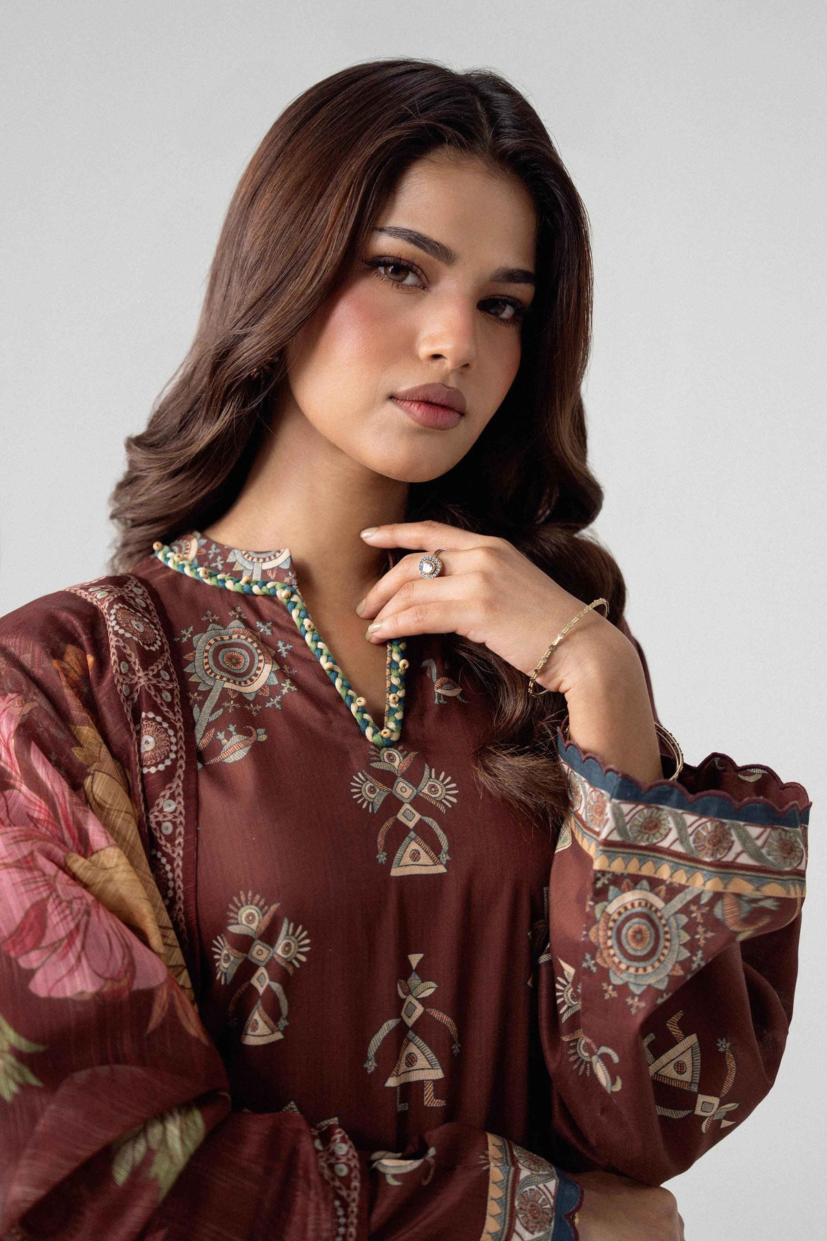 3 Piece - Digital Printed Suit - U3P-NISHA26WV1-42