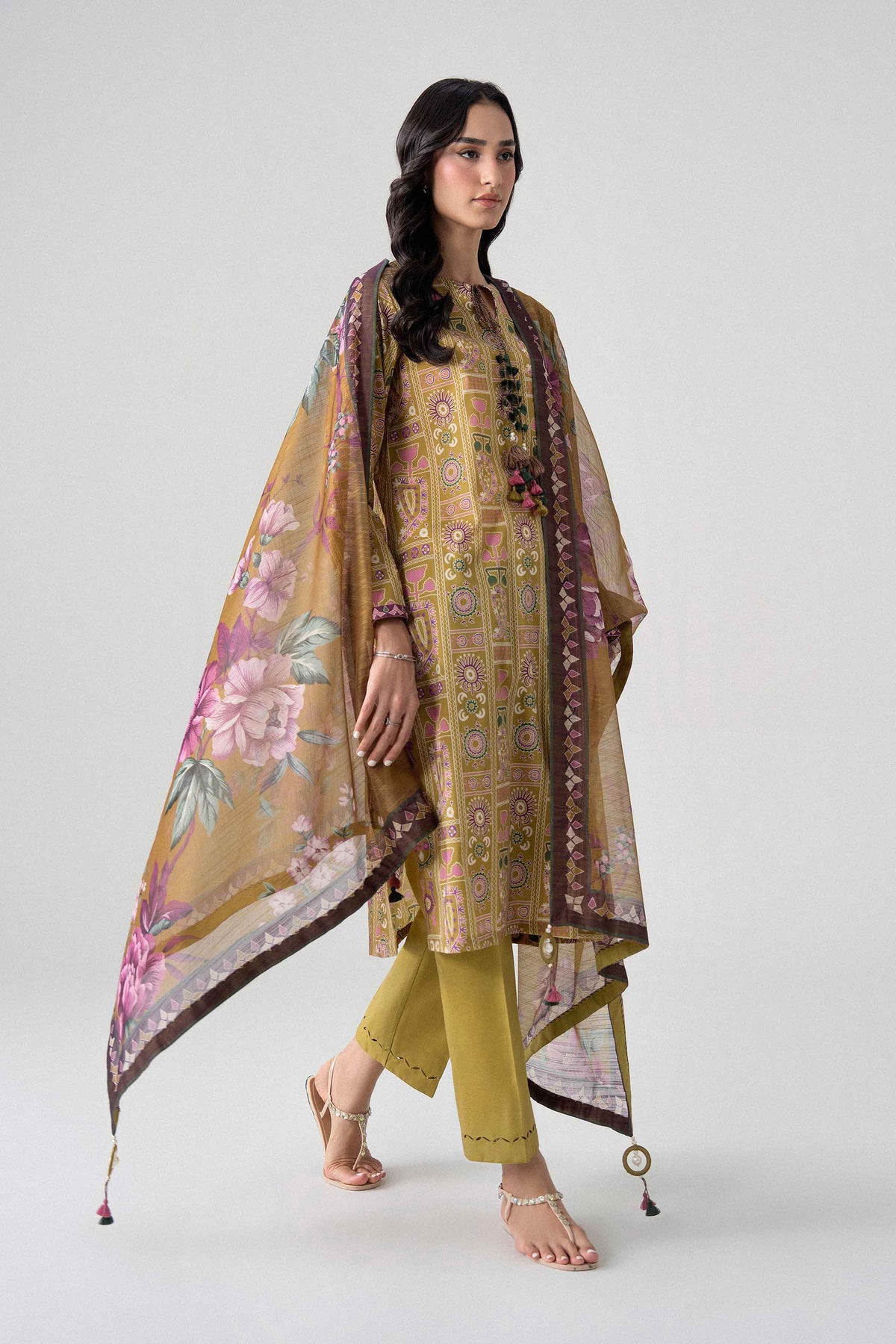 3 Piece - Digital Printed Suit - U3P-NISHA26WV1-45 for, - Unstitched Collection | Nishat | Shop Online