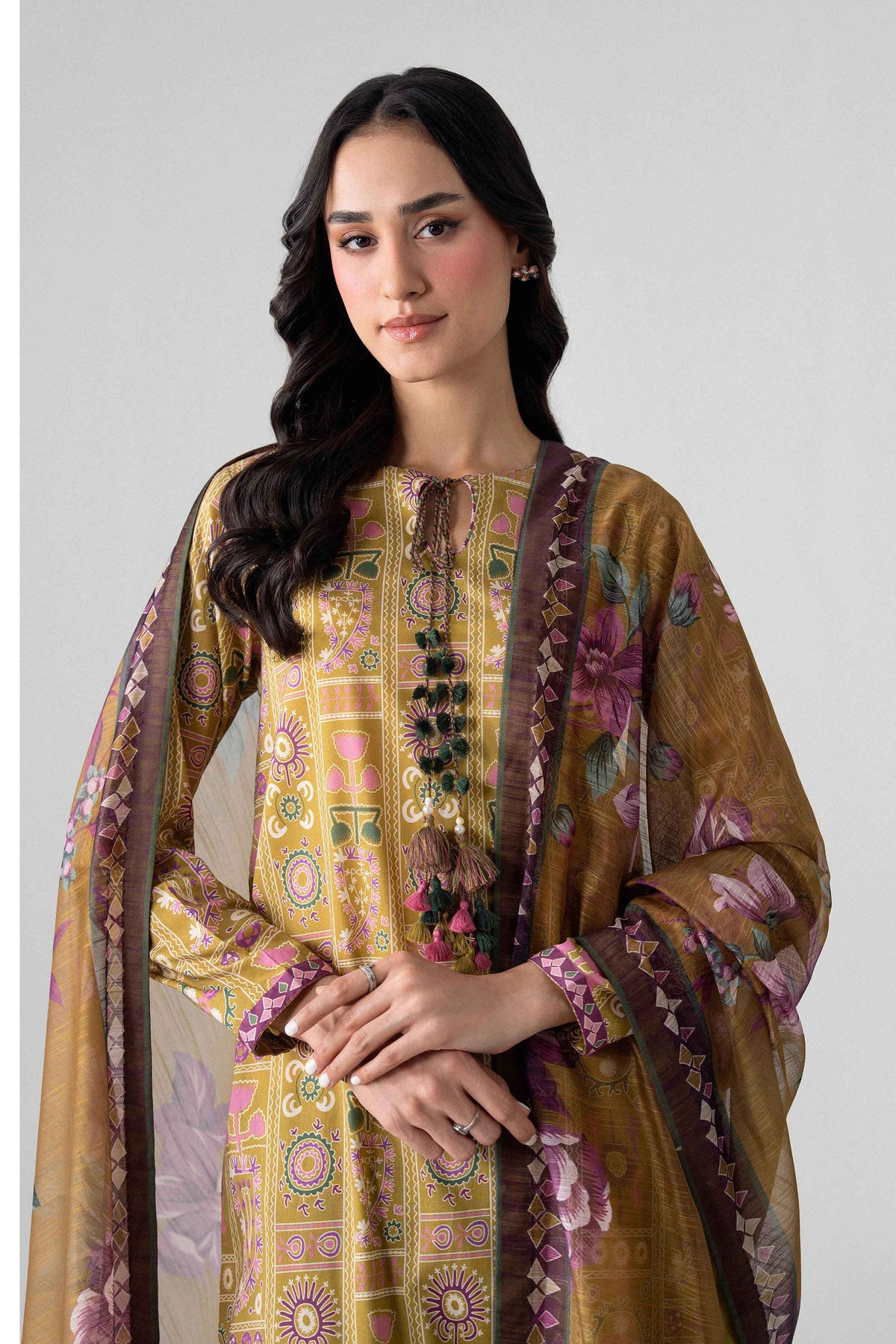 3 Piece - Digital Printed Suit - U3P-NISHA26WV1-45