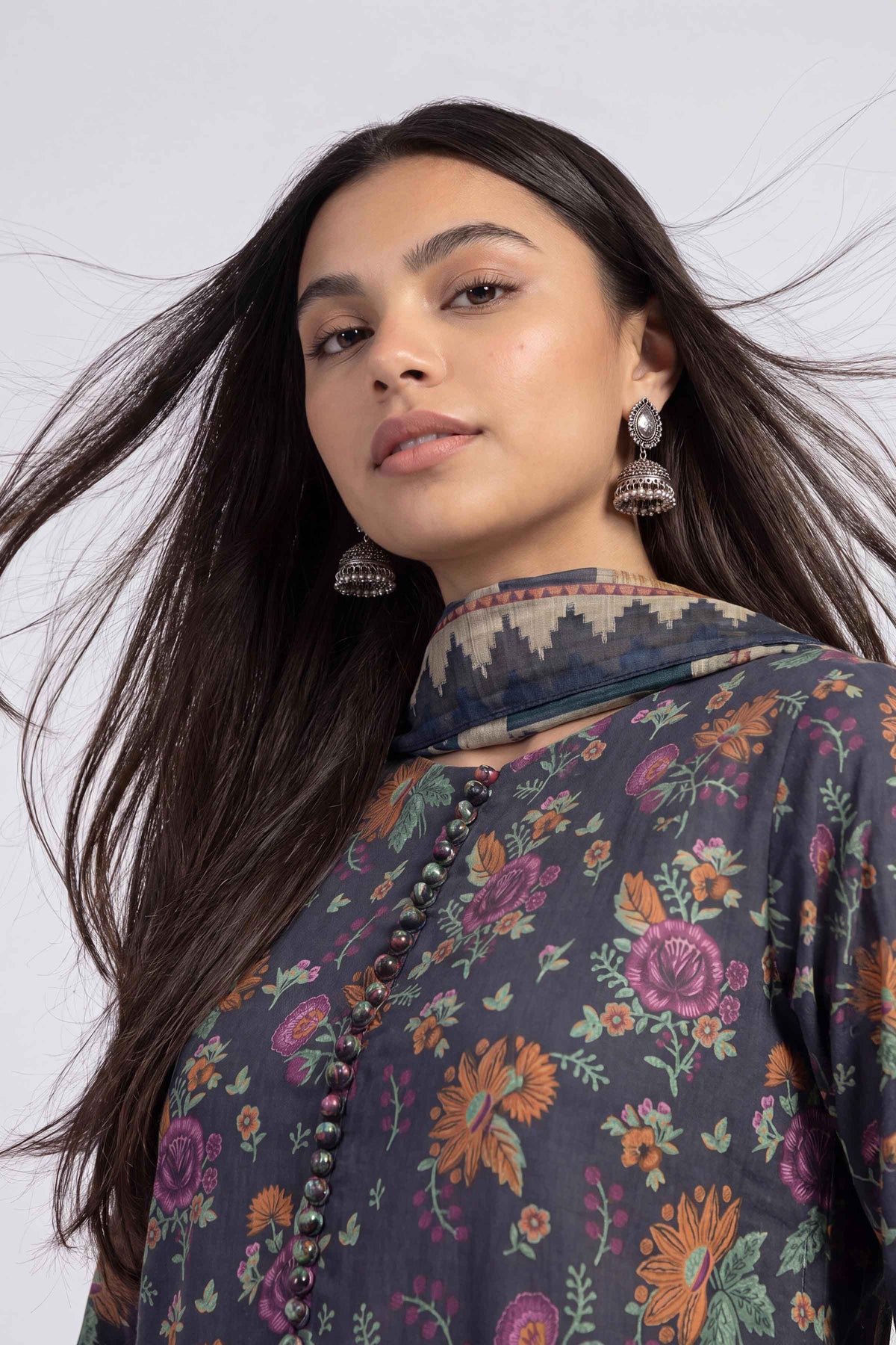 3 Piece - Digital Printed Suit - U3P-NISHA26WV1-55