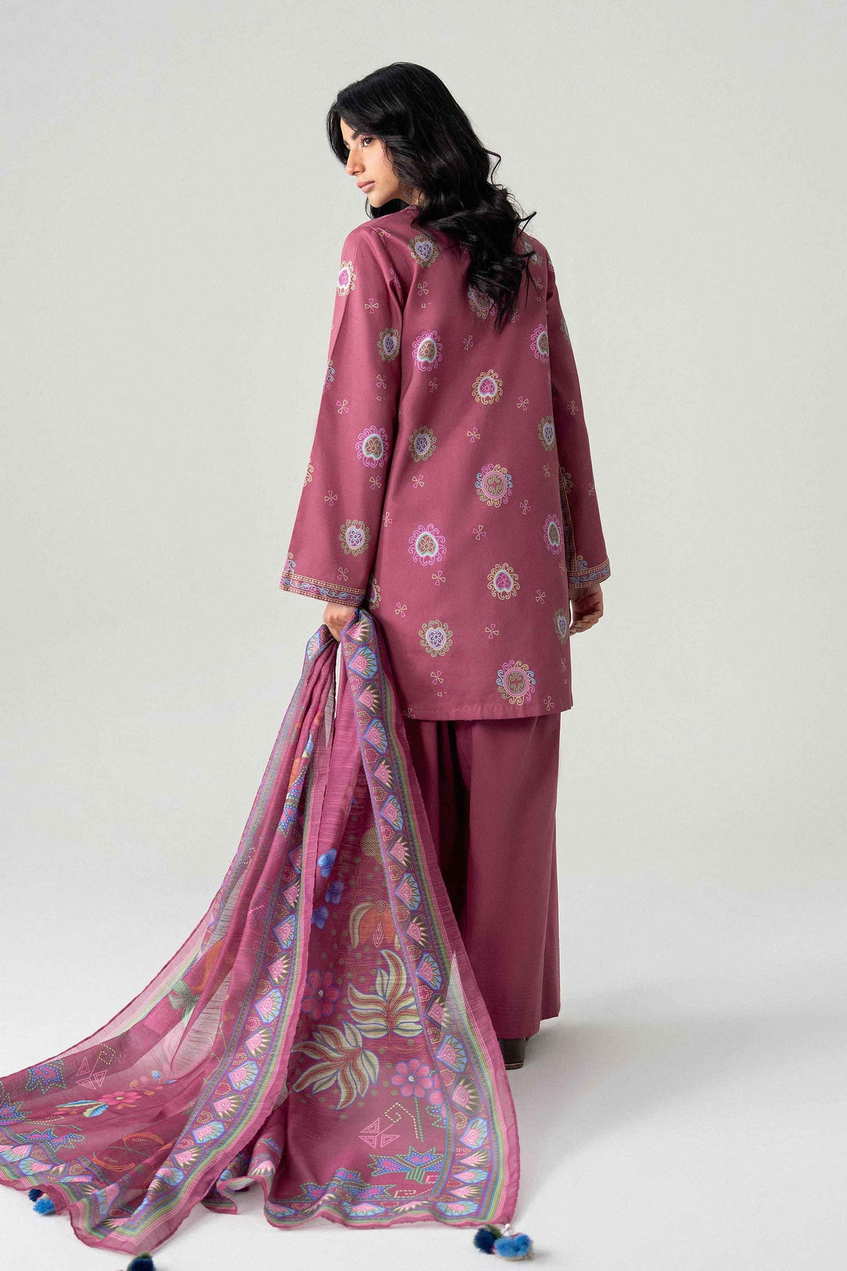 3 Piece - Digital Printed Suit - U3P-NISHA26WV1-57