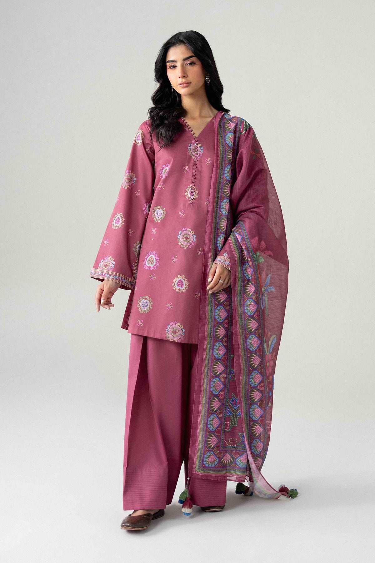 3 Piece - Digital Printed Suit - U3P-NISHA26WV1-57 for, - Unstitched Collection | Nishat | Shop Online