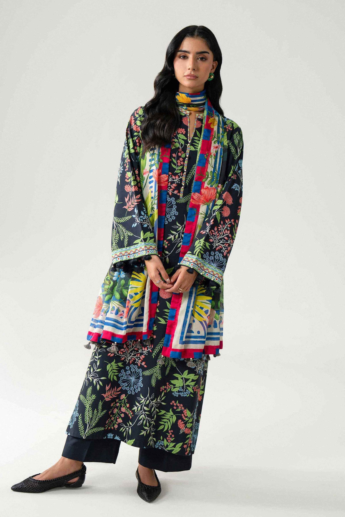 3 Piece - Digital Printed Suit - U3P-NISHA26WV1-7