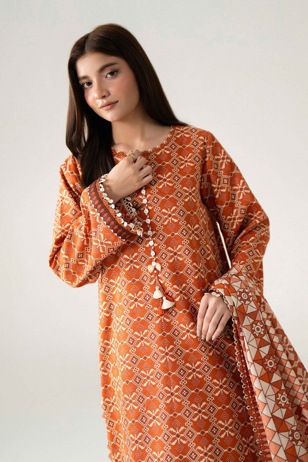 3 Piece - Printed Suit - U3P-NISHA26WV1-70