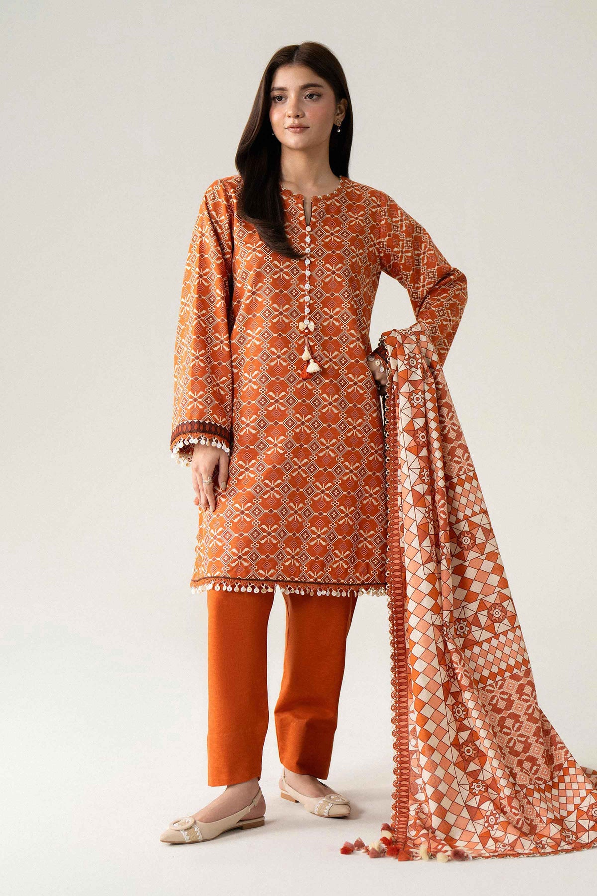 3 Piece - Printed Suit - U3P-NISHA26WV1-70 for, - Unstitched Collection | Nishat | Shop Online